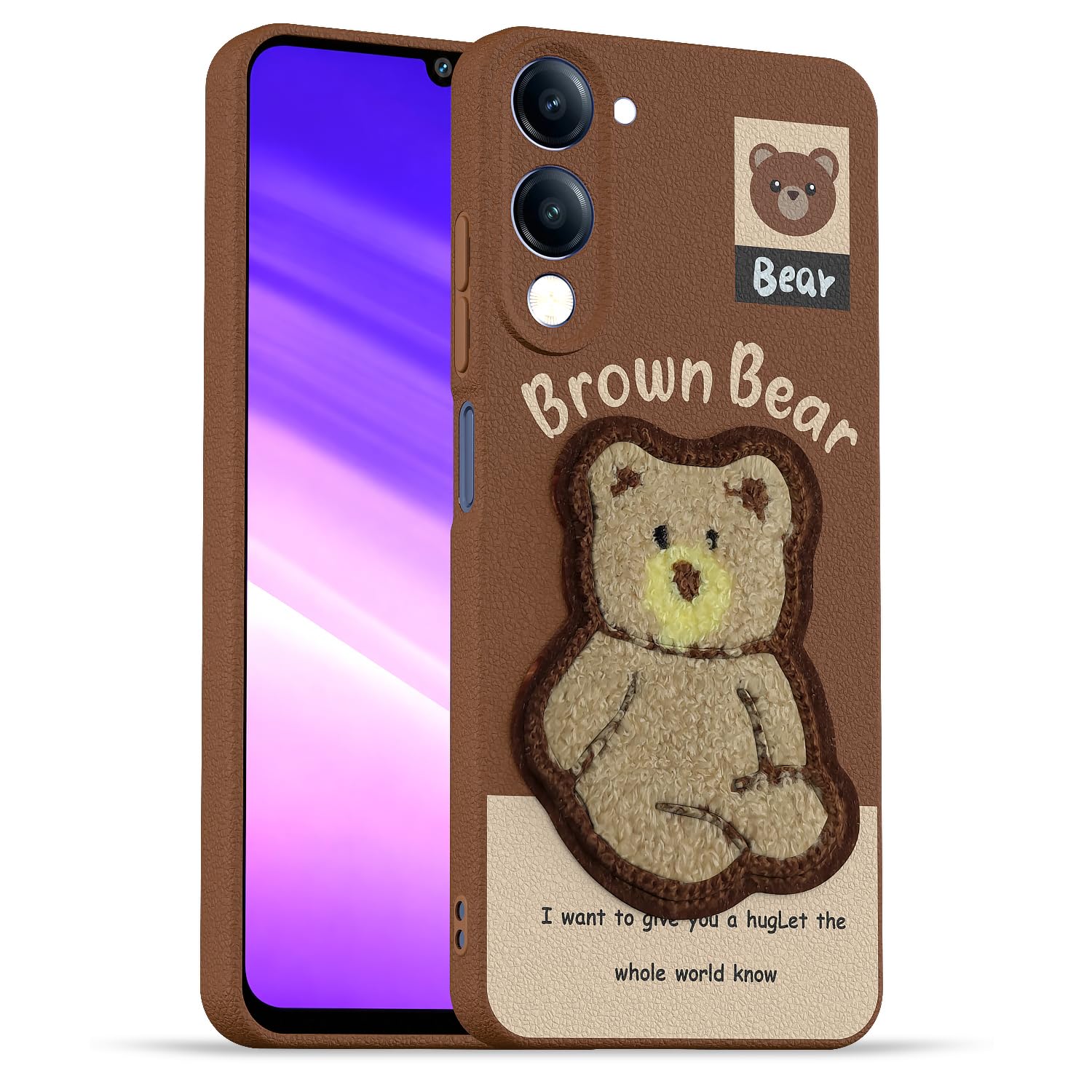 Brown phone cover for iQOO Z10 Lite/Vivo T4 Lite 5G – Pikkme