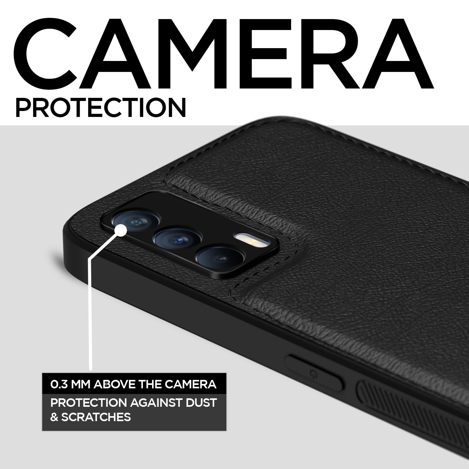 Pikkme Realme X7 5G Leather black mobile back cover – photo 3