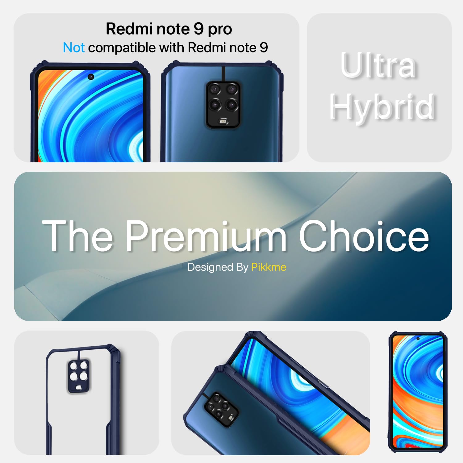 Pikkme blue mobile cover for Redmi Note 9 Pro/Note 9 Pro Max/Poco M2 Pro/Note 10 Lite – photo 2