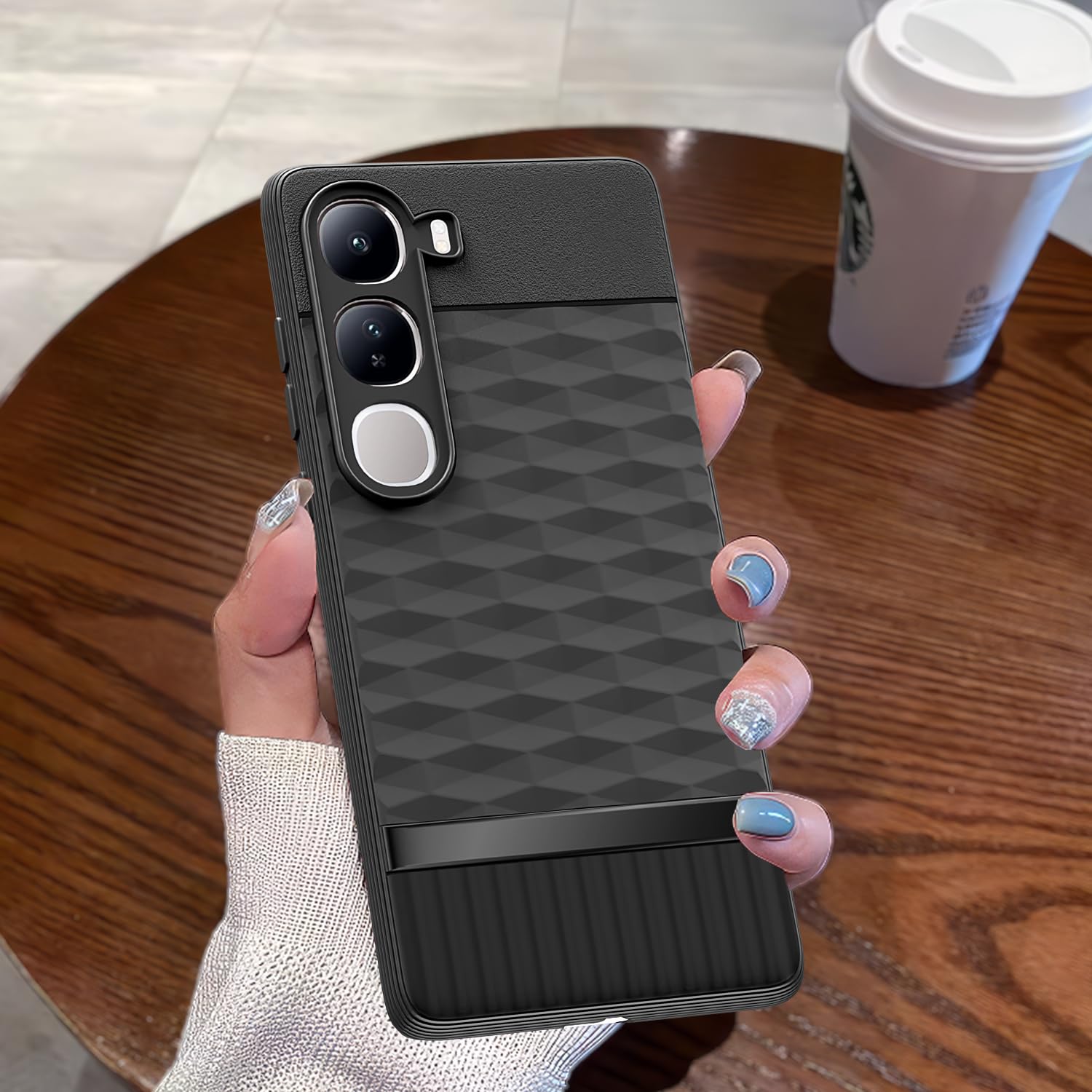 Pikkme Vivo Y300 5G Gencase Back Cover (Black)