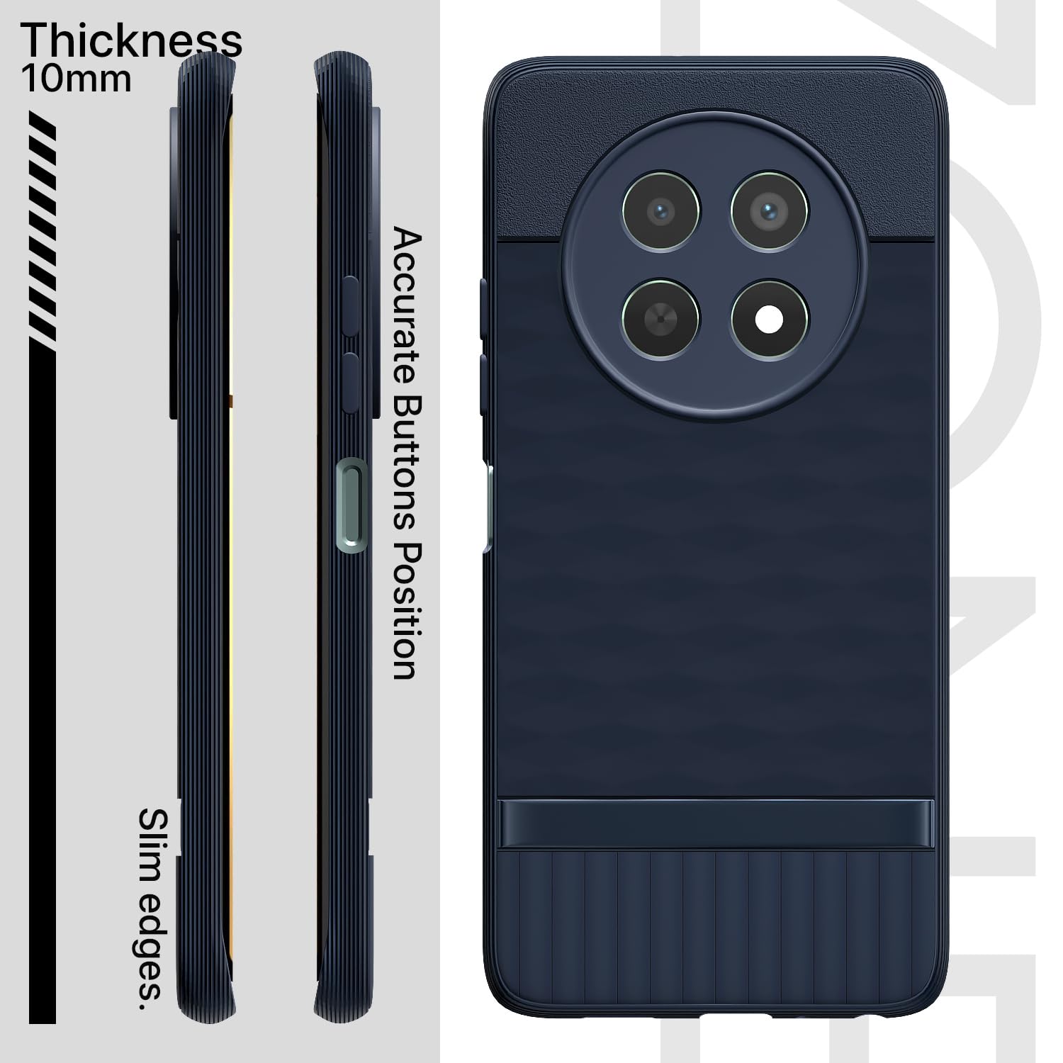 Pikkme Realme Narzo 70x 5G / N65 / Realme 13/12 / 12X 5G / C65 Gencase Back Cover (Blue)