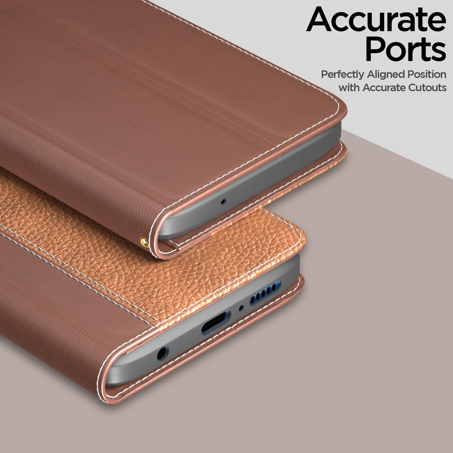 Pikkme tan Wallet flip case for Samsung M31/F41/M31 Prime – photo 2