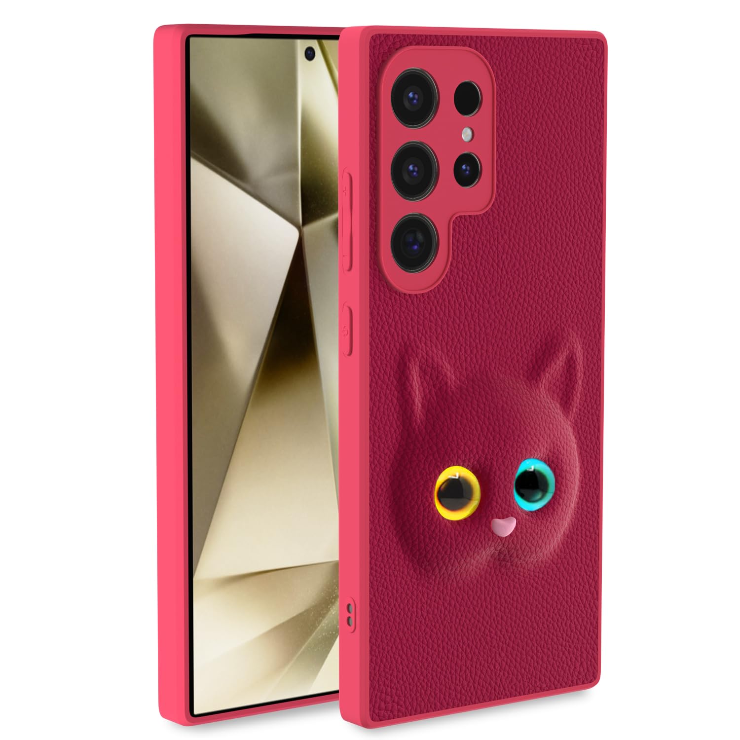 Pikkme Samsung Galaxy S25 Ultra 5G Kitty Back Cover - Pink