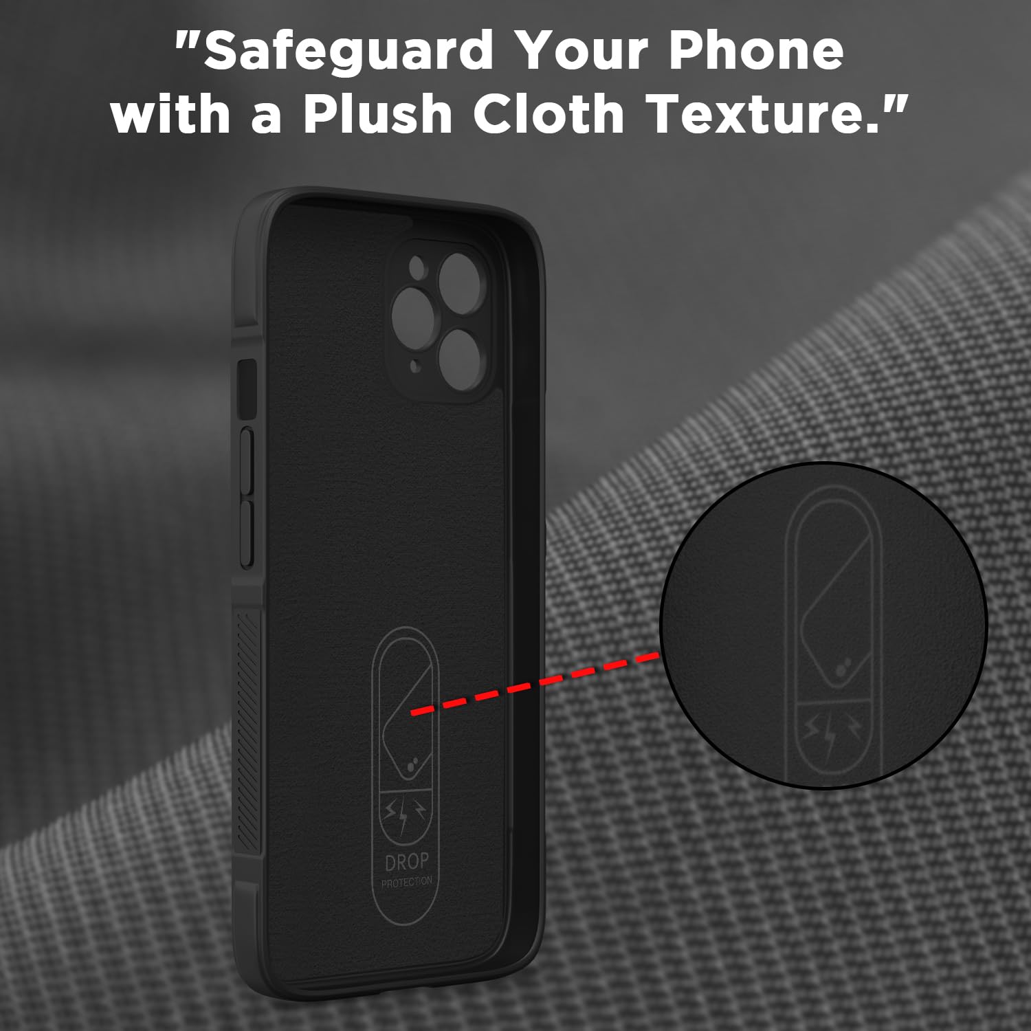 Pikkme iPhone 11 Pro ZigZag Soft matte Liquid Silicone Back Cover (Black)
