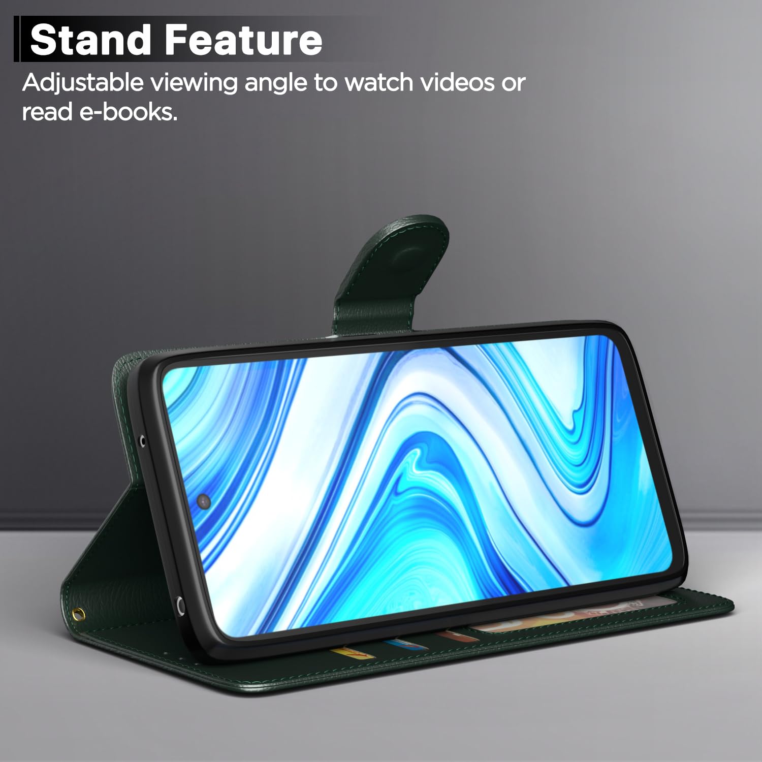 Pikkme Redmi Note 9 Pro/Note 9 Pro Max/Poco M2 Pro/Redmi Note 10 Lite Vintage Flip Cover (Green)