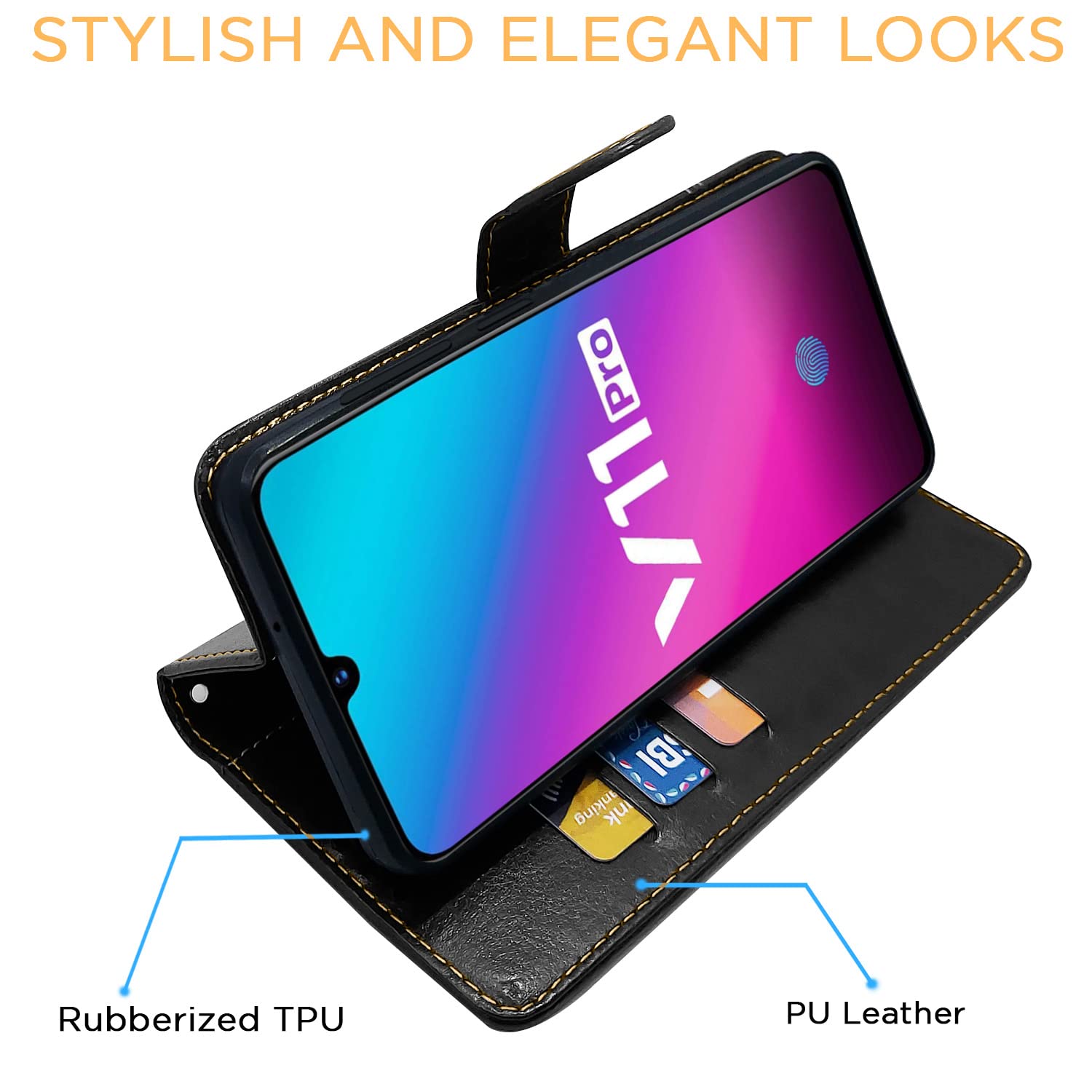 Black & brown flip case for Vivo V11 Pro – Pikkme – photo 5