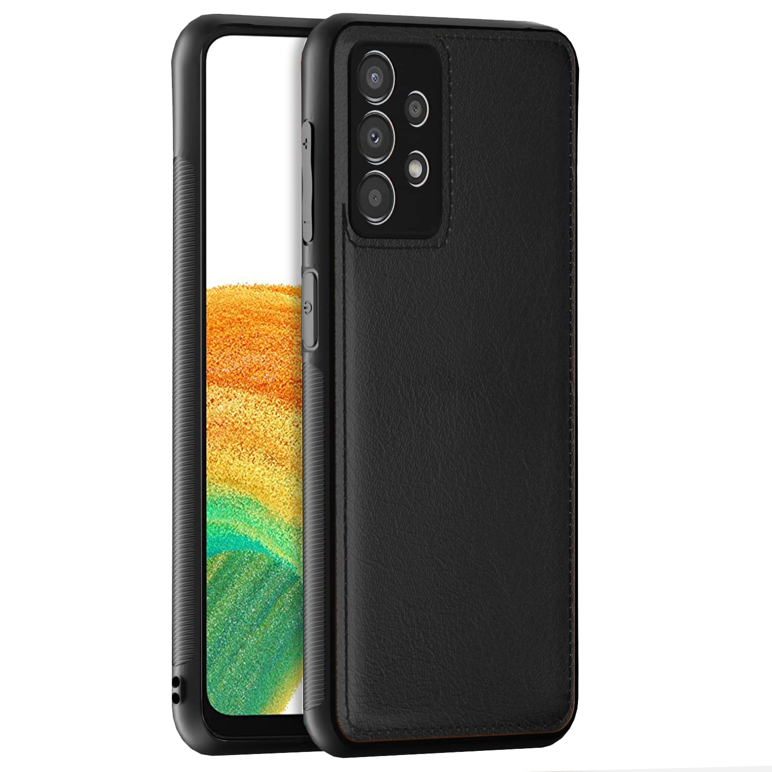 Pikkme Samsung Galaxy A33 5G Leatherback Back Case | Black