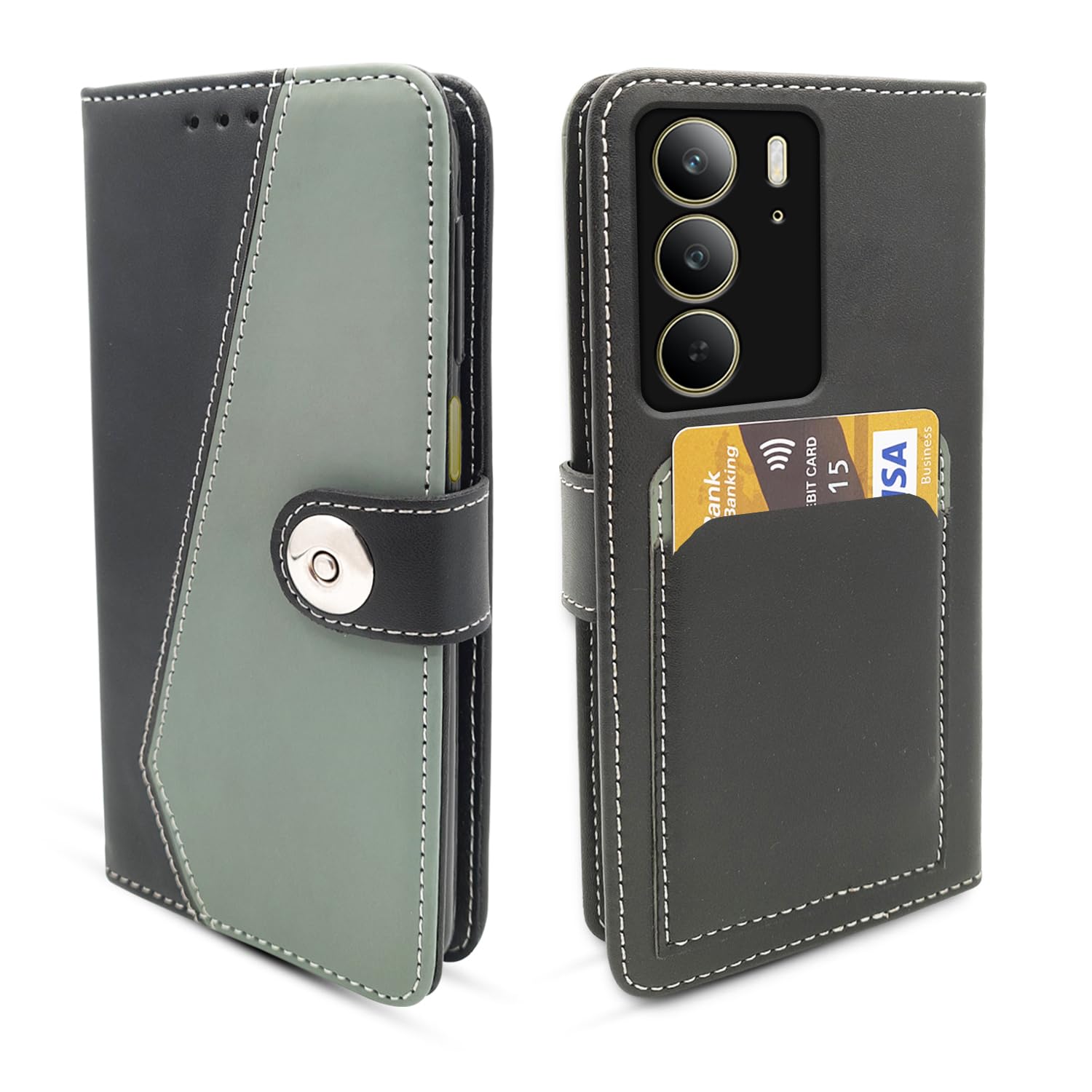 Pikkme grey Magnetic flip case for Realme C75