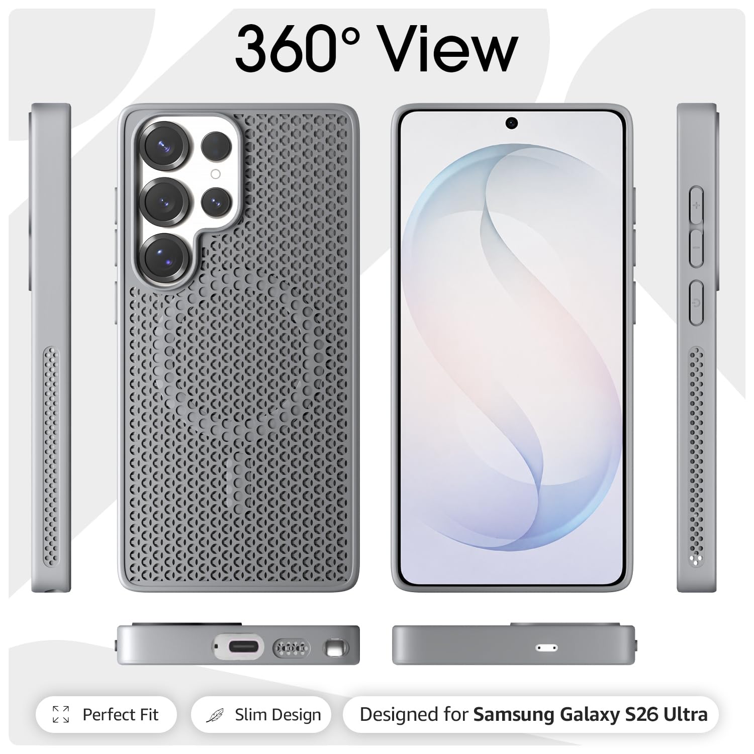 Pikkme grey MagSafe mobile back cover for Samsung S26 Ultra 5G – photo 3