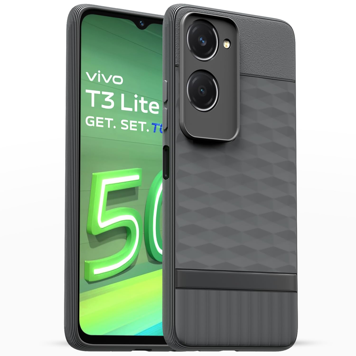 iQOO Z9 Lite 5G / Vivo T3 Lite 5G / Vivo Y18 / Y18e / Y03 Gencase Back Cover - Grey