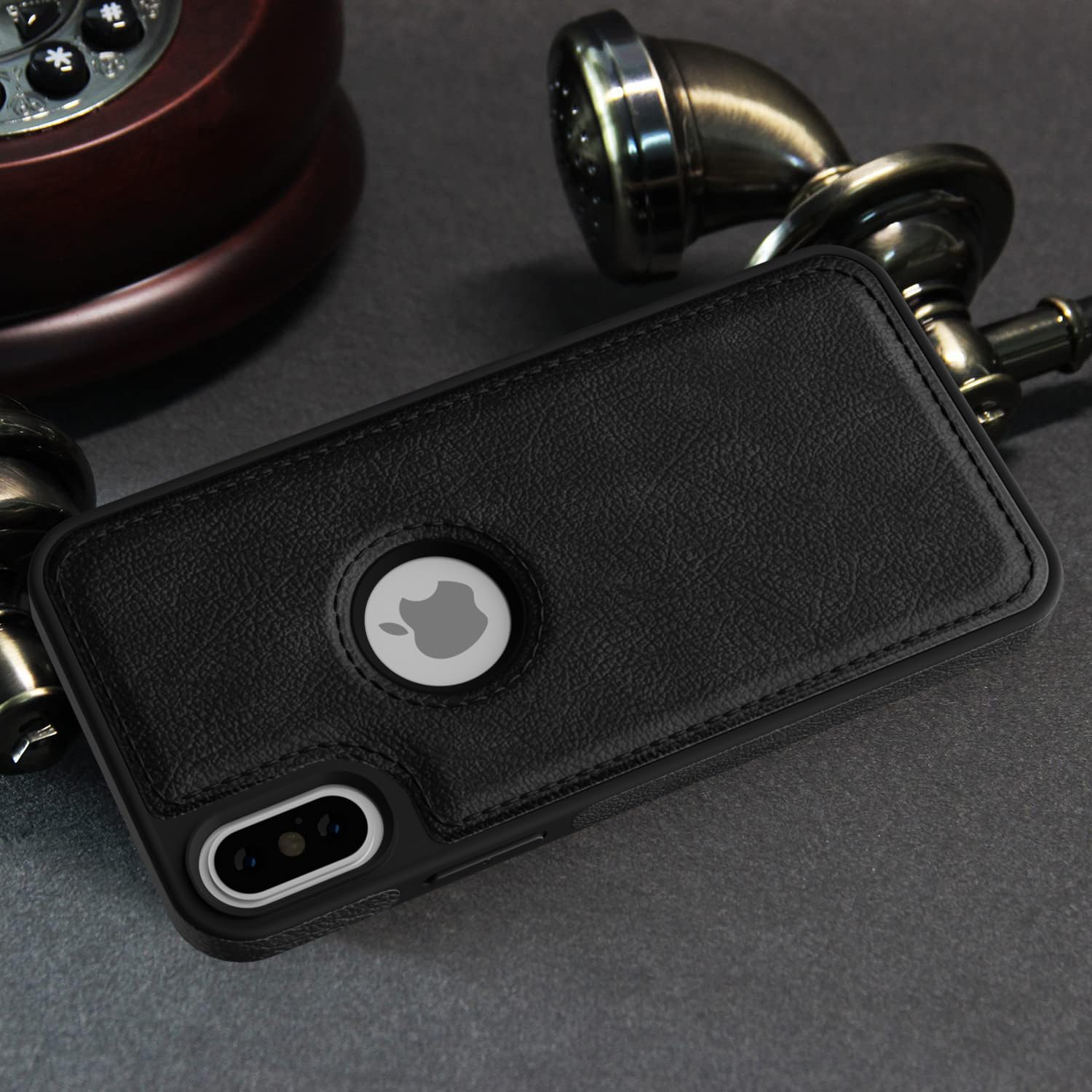 Pikkme iPhone Xs Max Flexible Pu Leather Back Cover | Black