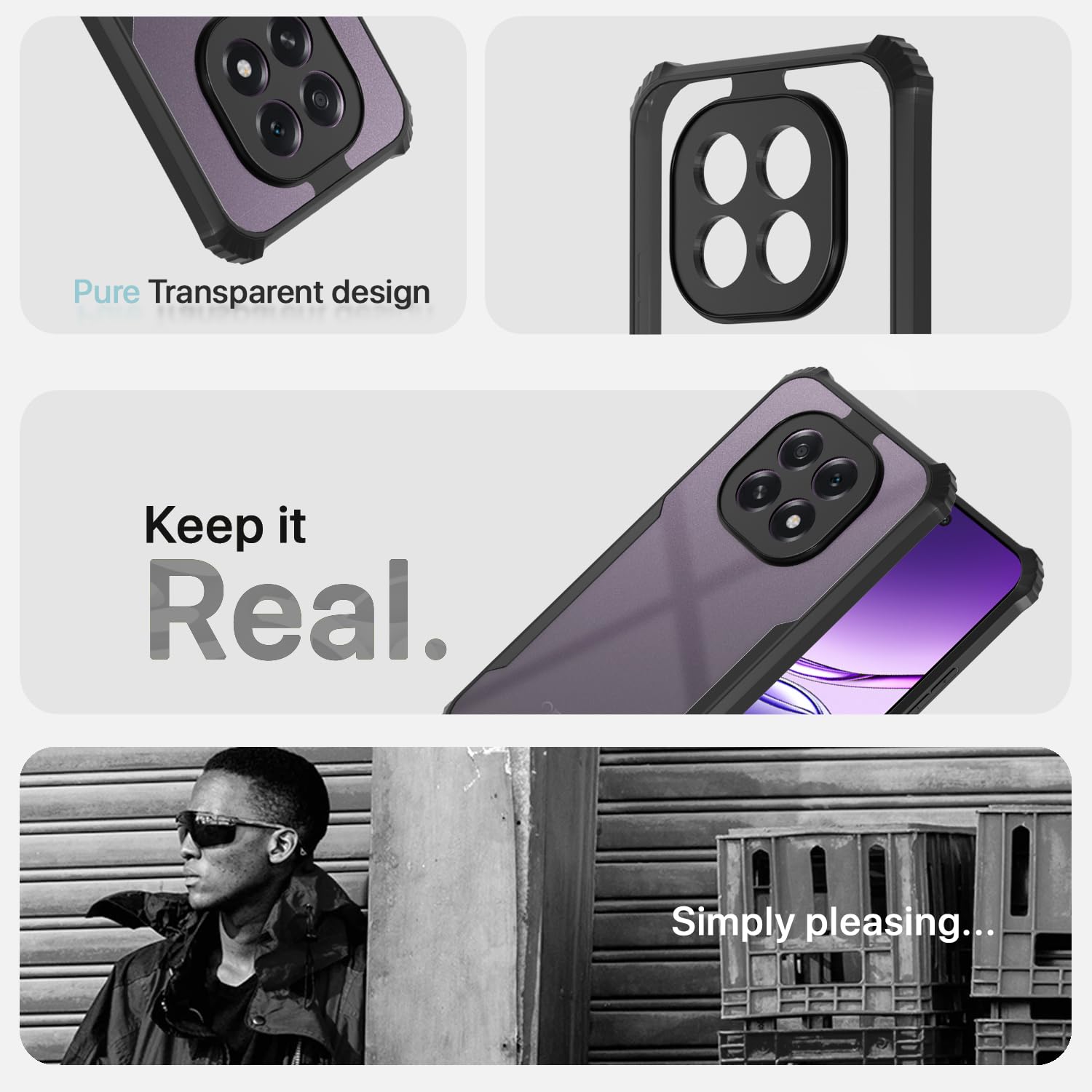 Pikkme black Clear mobile cover for Oppo F29 5G Ultra – photo 4