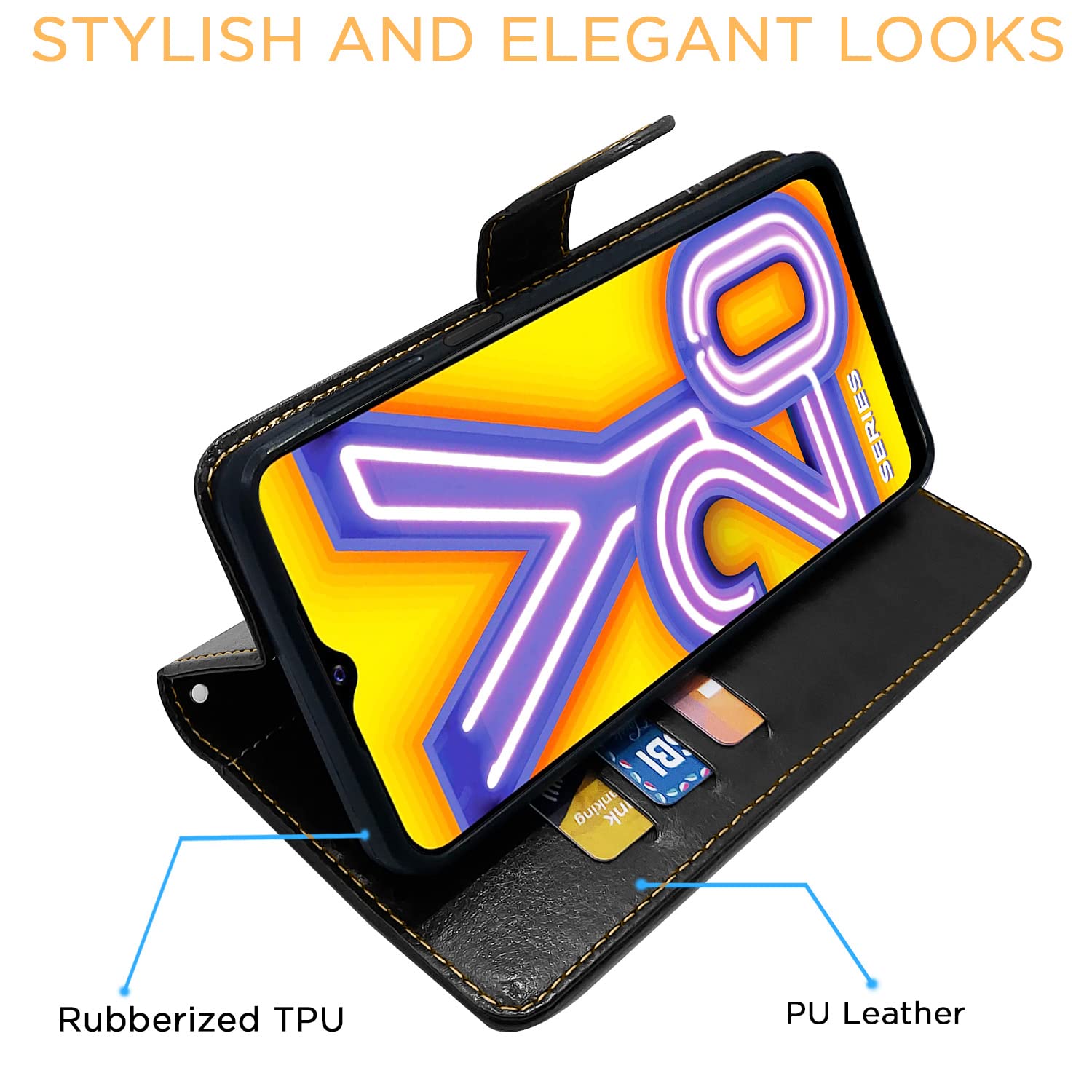 Pikkme black & brown Magnetic flip case for Vivo Y12s/Y20/Y20i/Y20G – photo 5