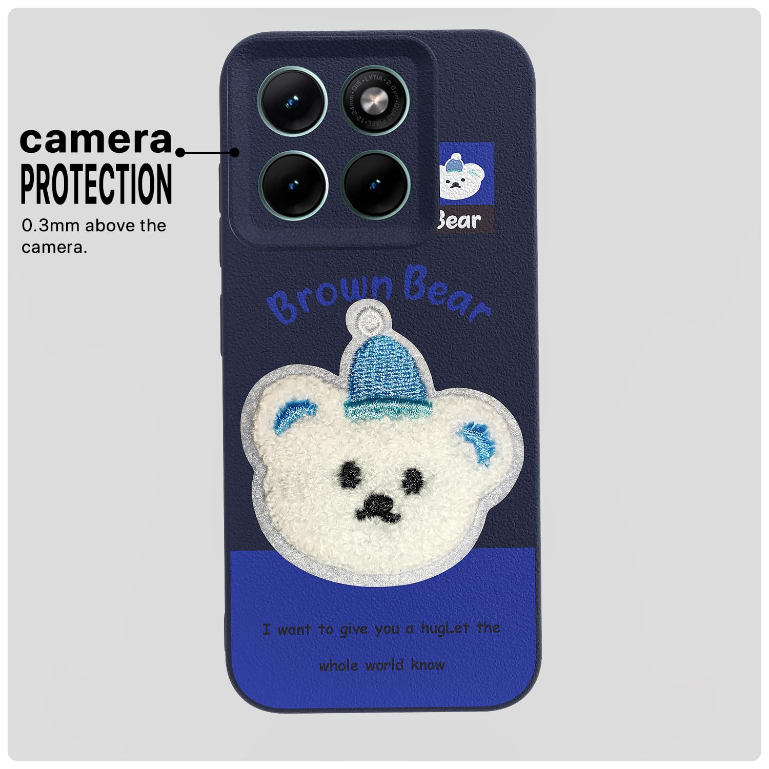Pikkme blue Plush Patch phone cover for Moto Edge 70 Fusion 5G – photo 6