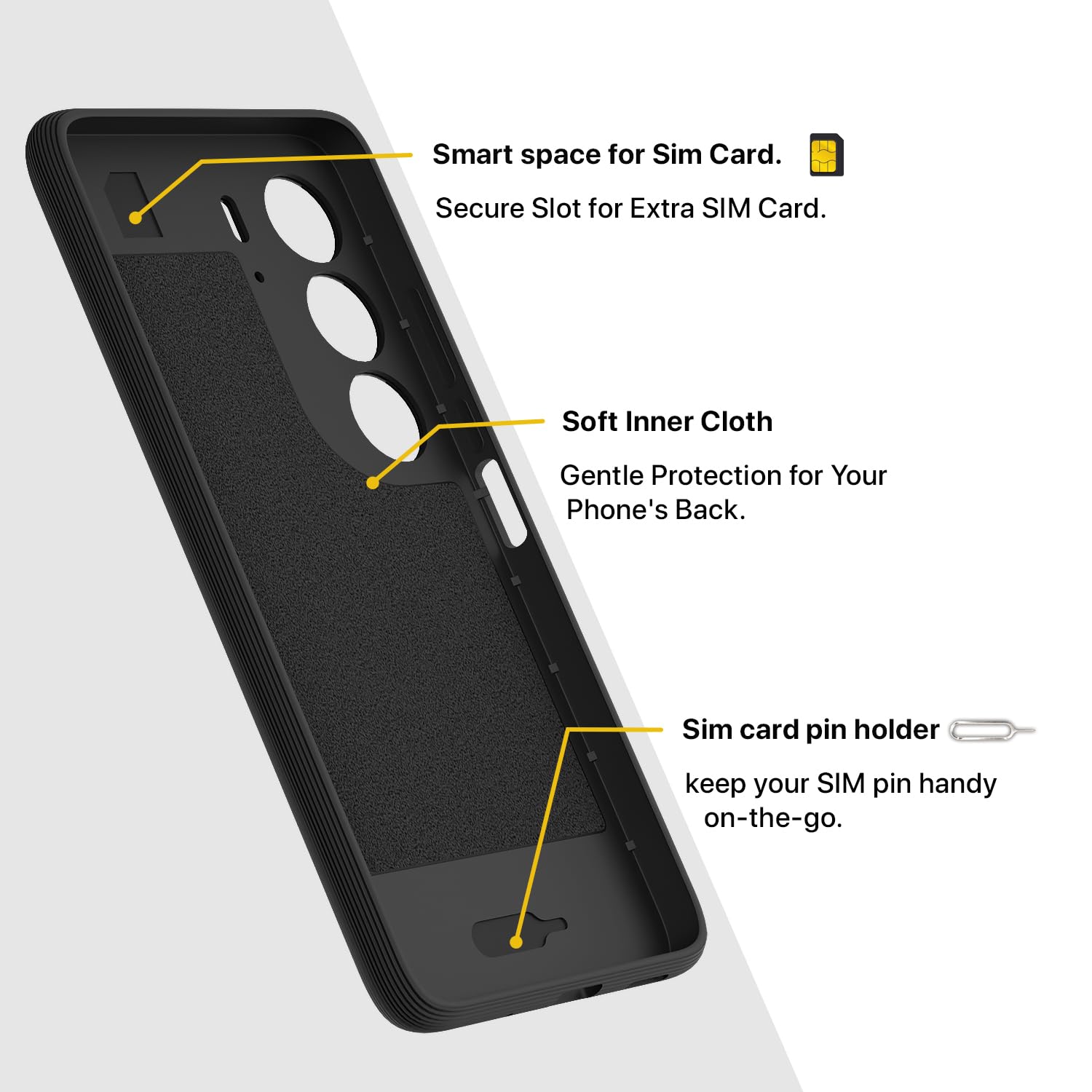 Pikkme Realme C75 Gencase Back Cover (Black)