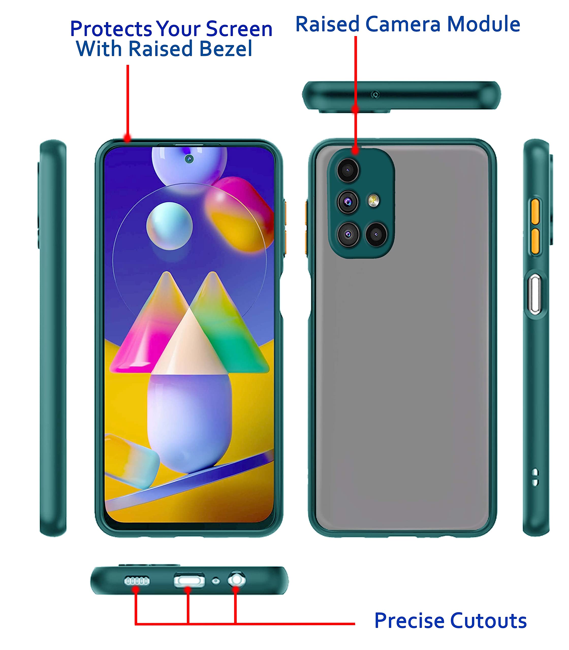 Pikkme Samsung M31s Matte green phone cover – photo 3