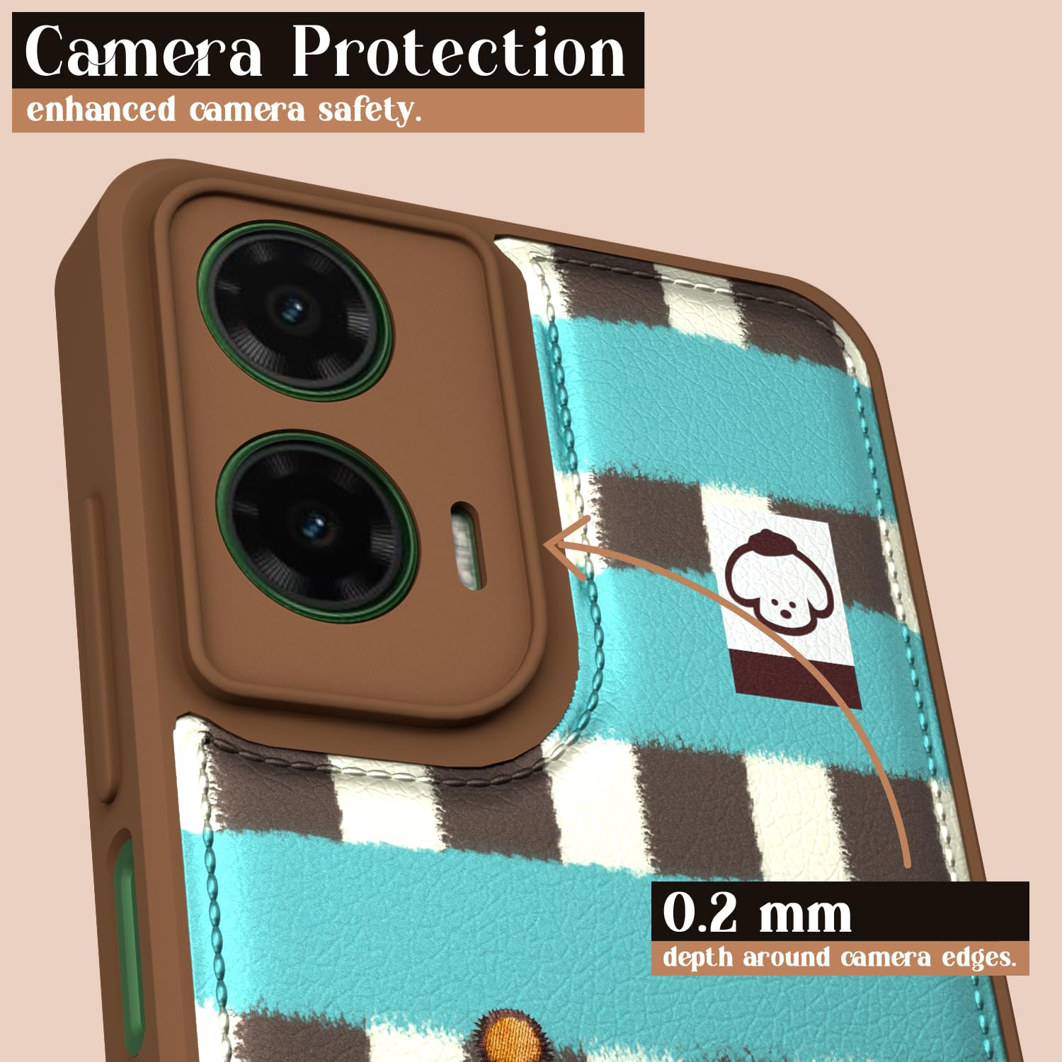 Pikkme Moto G35 Cute Girlish Dog Series Back Cover (Design2)