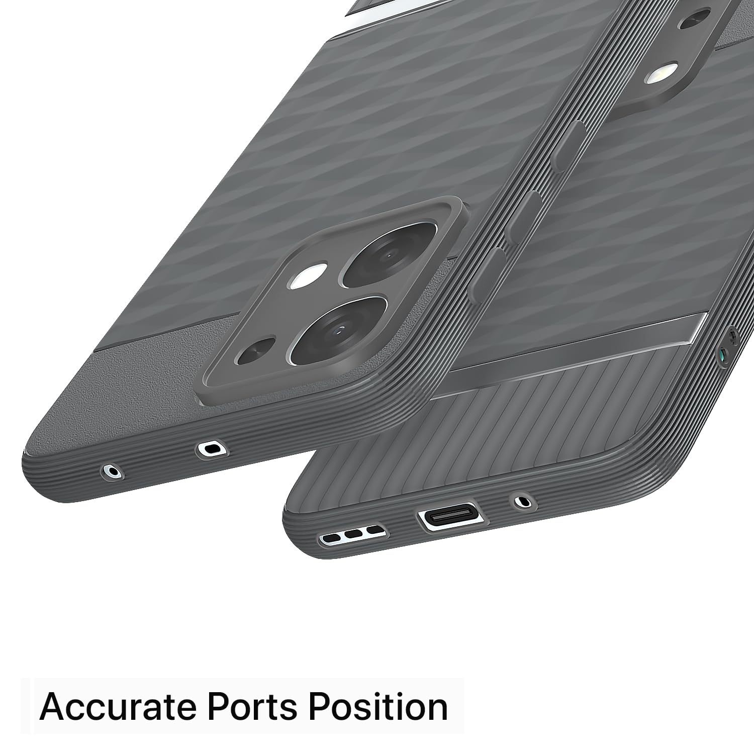 Oppo F31/F33 5G Silicone phone cover in grey by Pikkme – photo 4