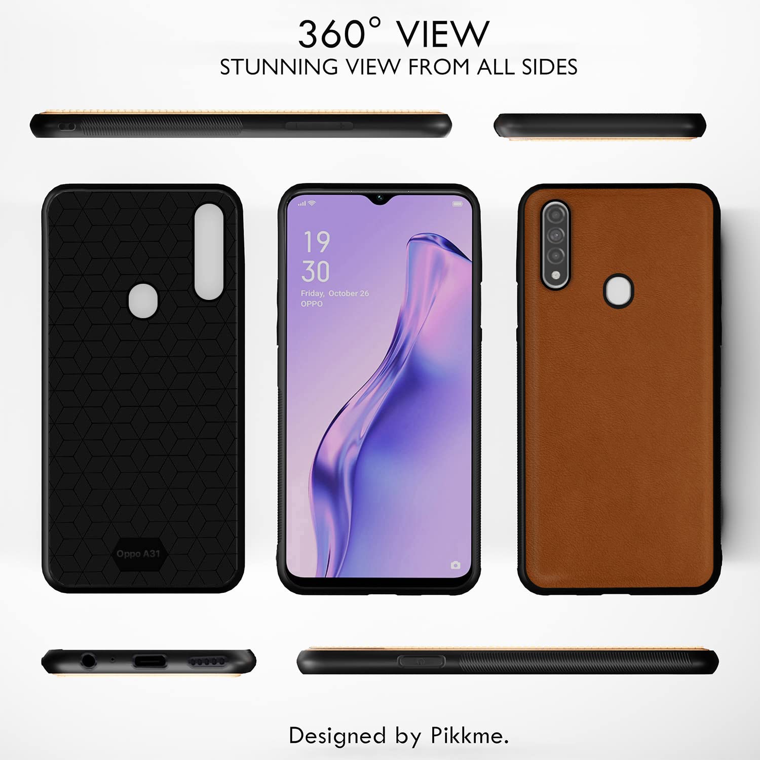 Oppo A31 back cover in camel by Pikkme – photo 3