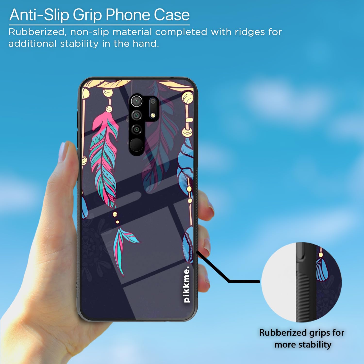 Pikkme Redmi 9 Prime Flower mobile back cover – photo 5