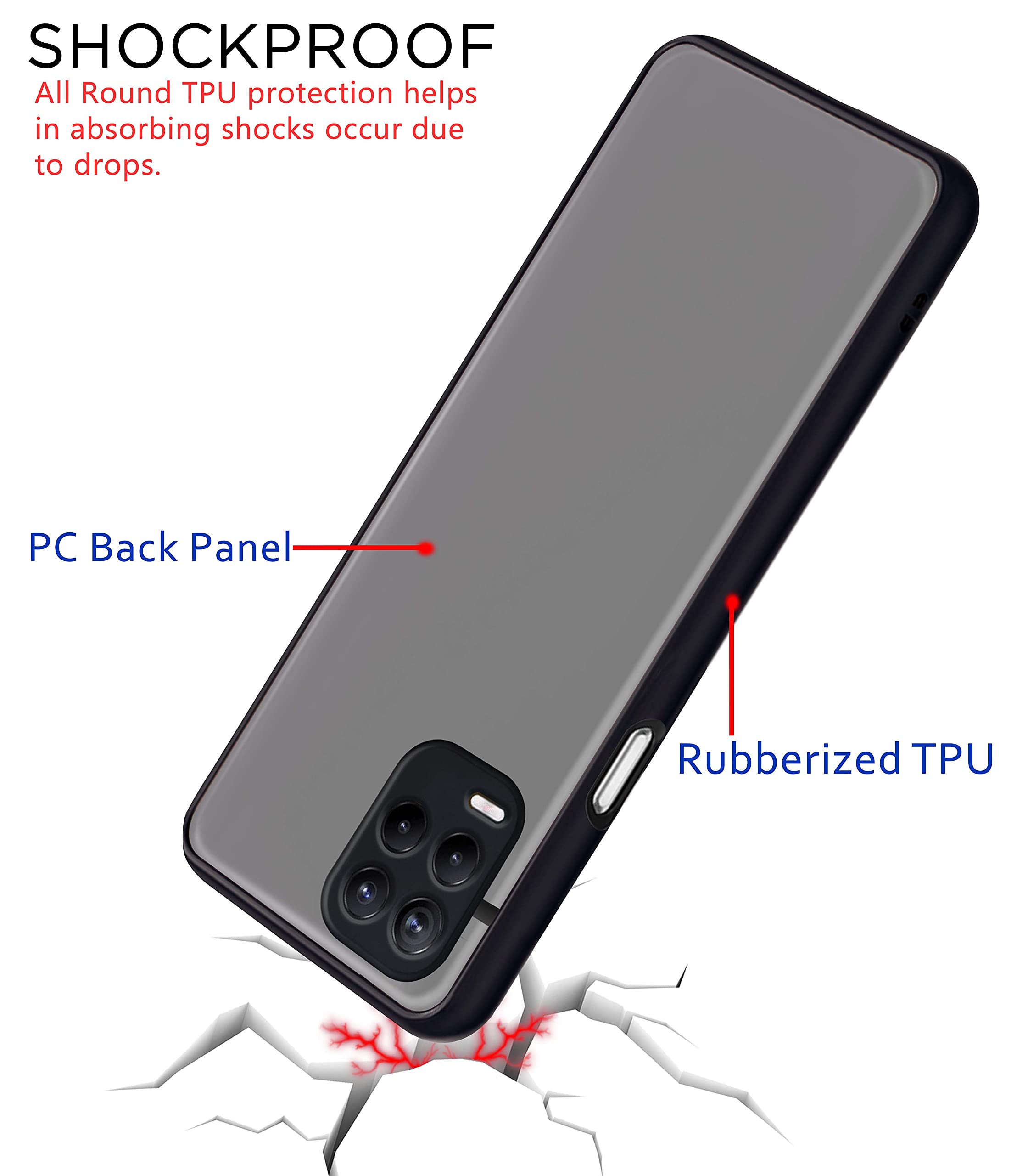 Realme 8/8s/Narzo 30 5G mobile back cover in black by Pikkme – photo 4