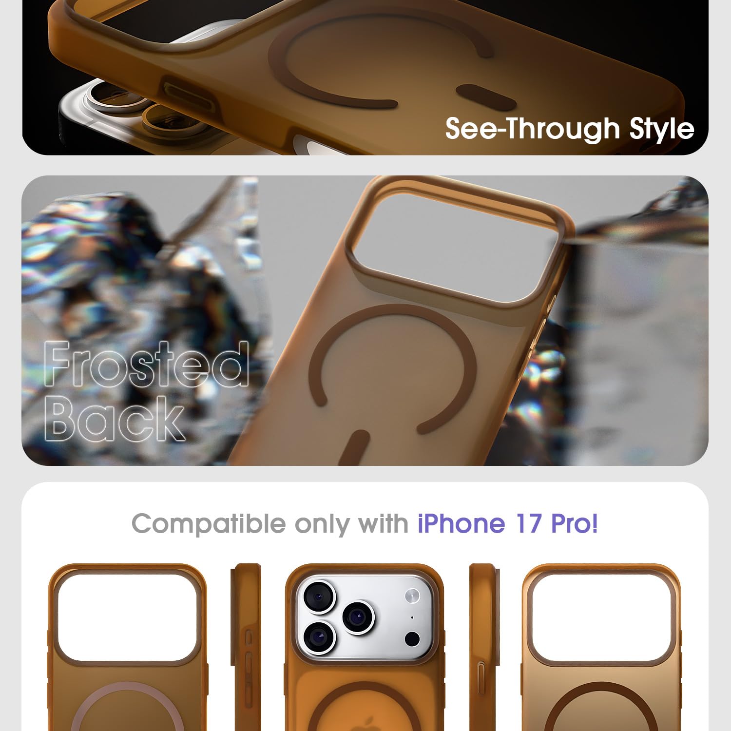 Brown Soft Silicone back cover for iPhone 17 Pro – Pikkme – photo 3