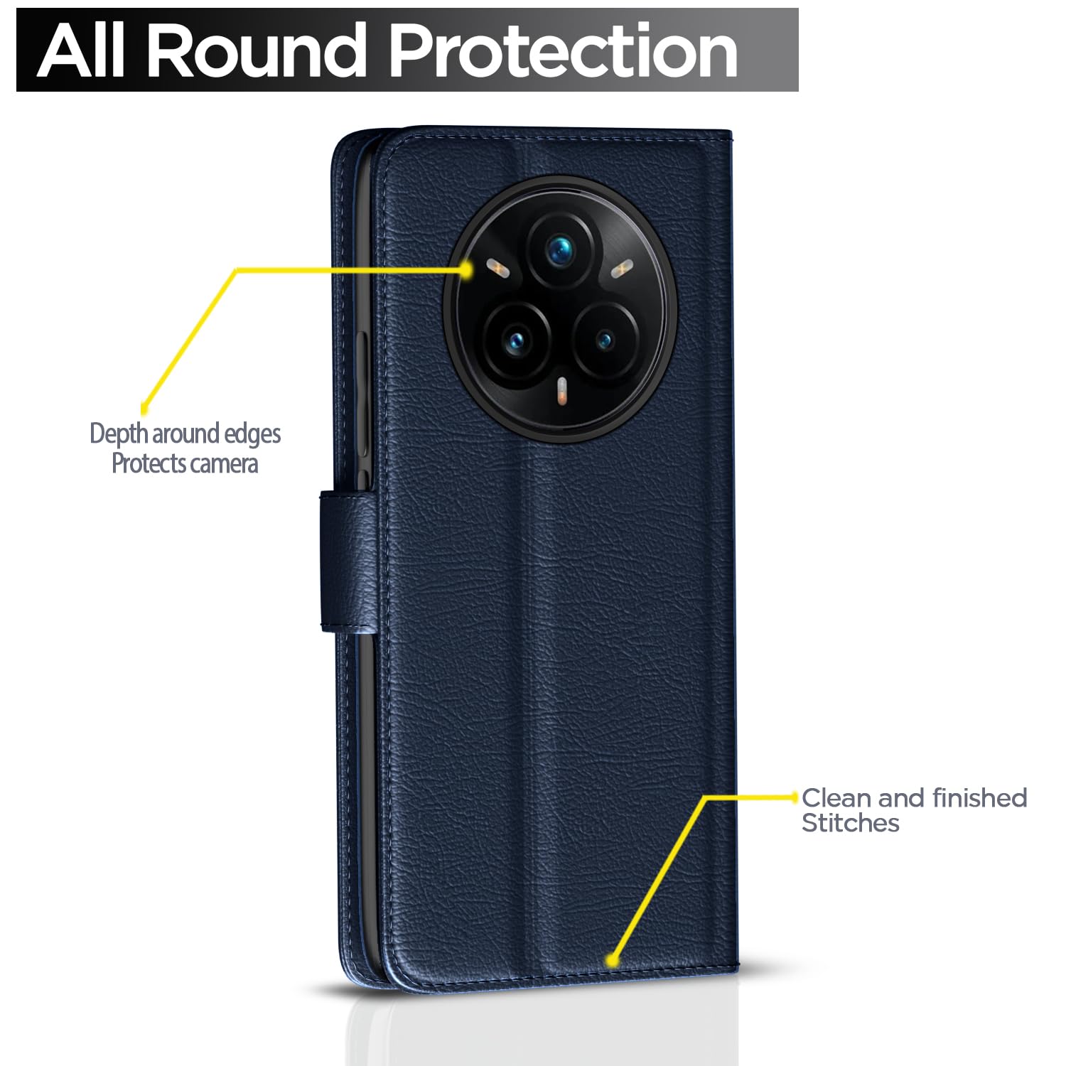 Pikkme Realme 14 Pro Plus 5G Wallet blue flip cover – photo 4