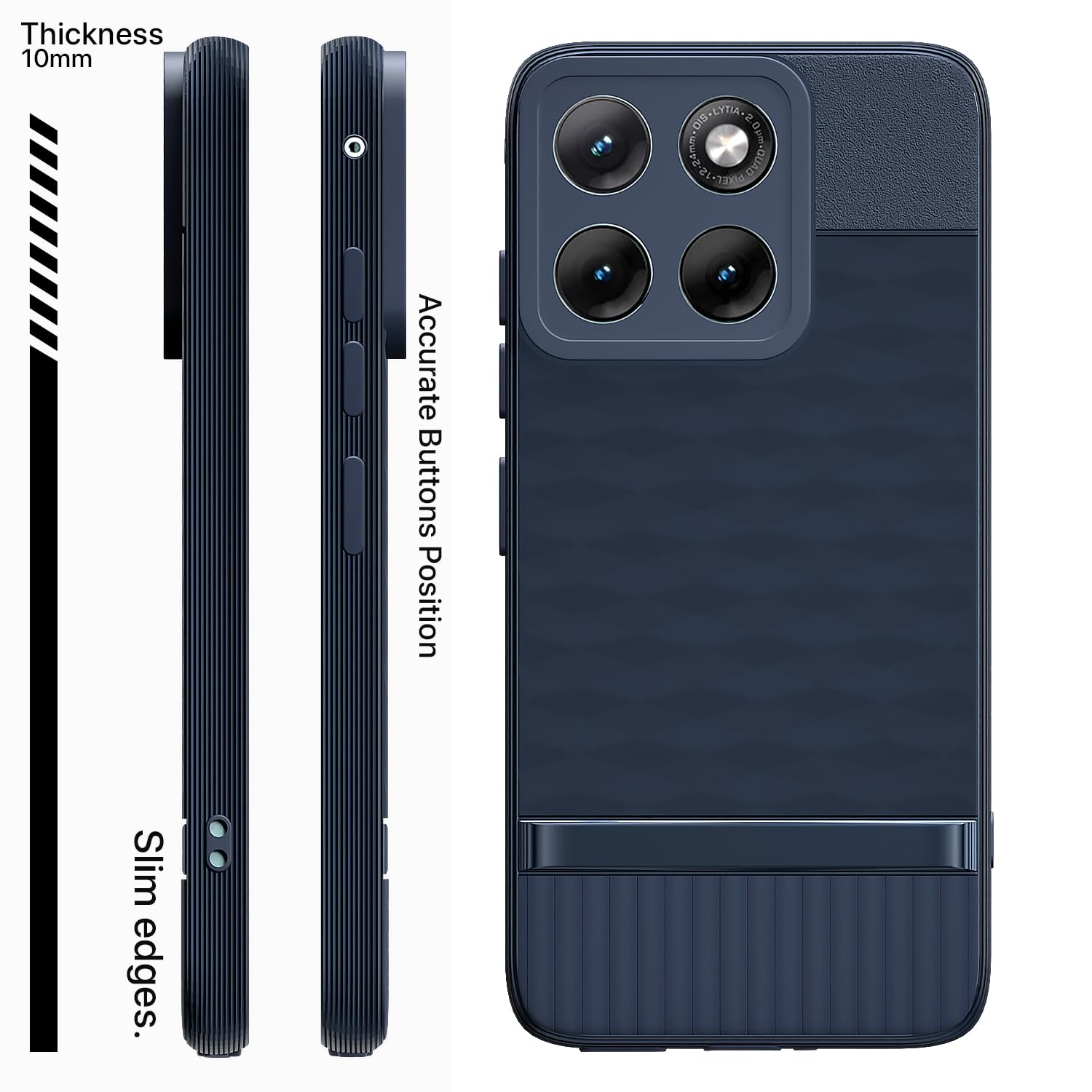 Moto Edge 70 Fusion 5G Silicone back cover in blue by Pikkme – photo 3