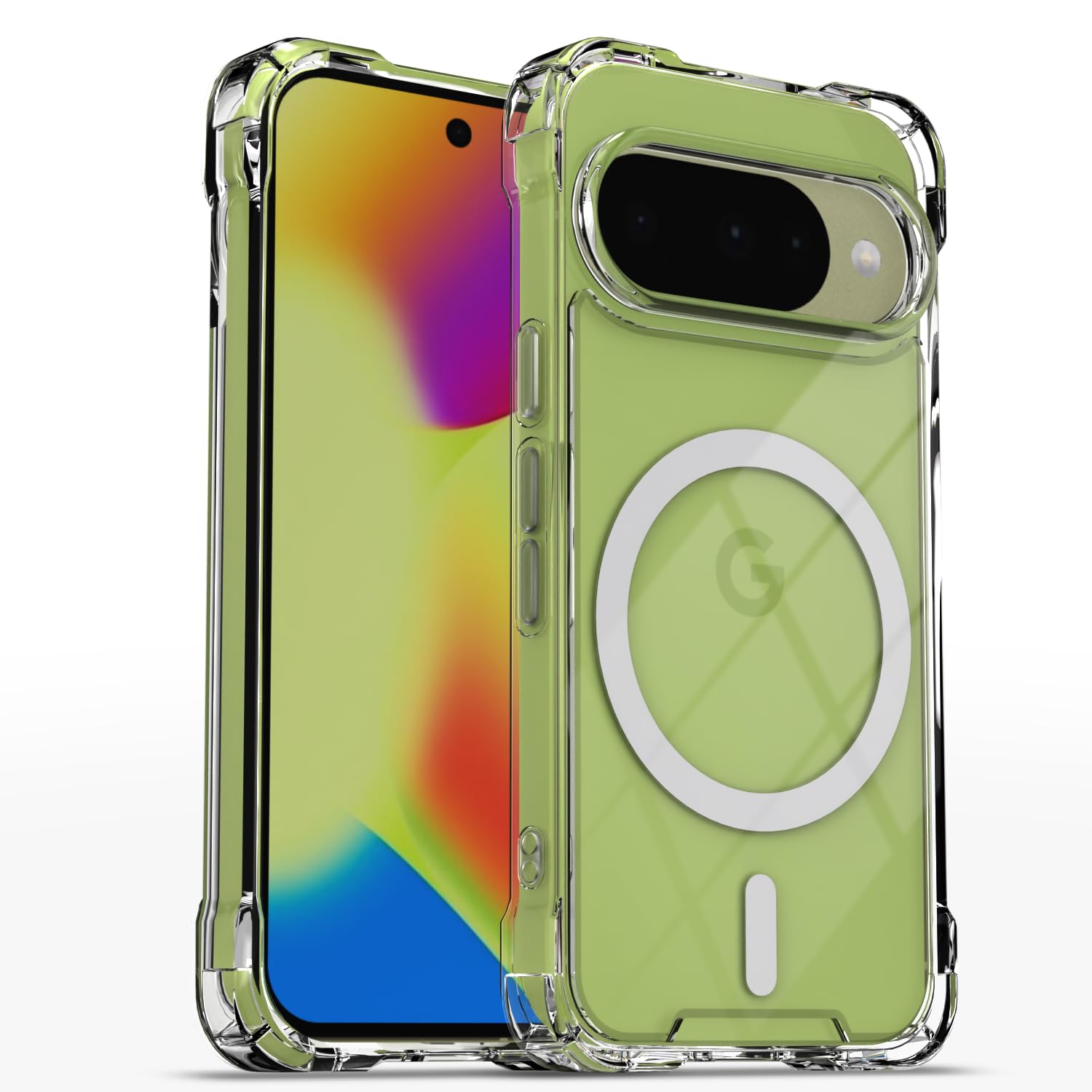 Pikkme Google Pixel 9/Pixel 10/Pixel 10 Pro 5G MagSafe transparent mag-safe phone cover