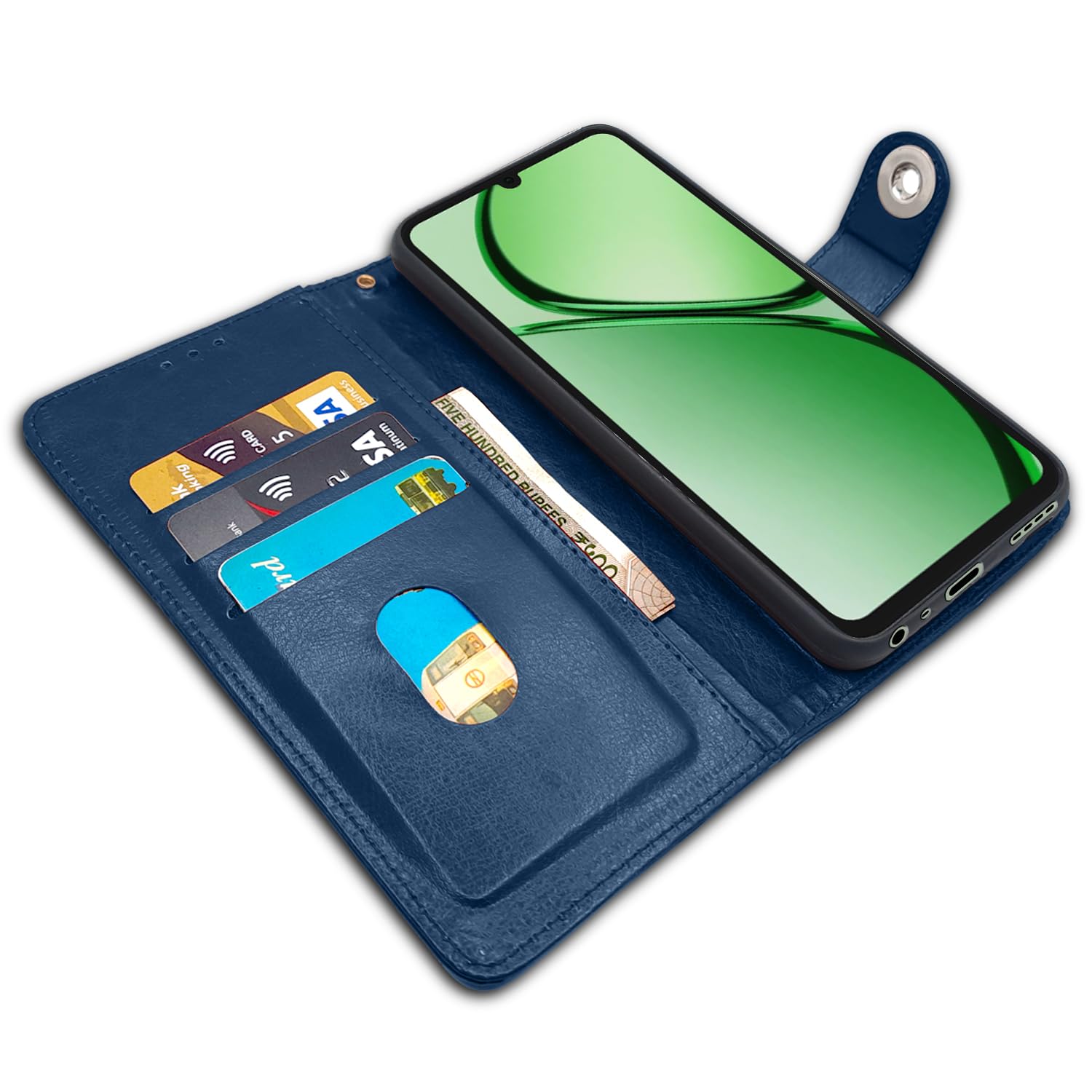 Pikkme blue Button flip case for Realme C63 4G – photo 5
