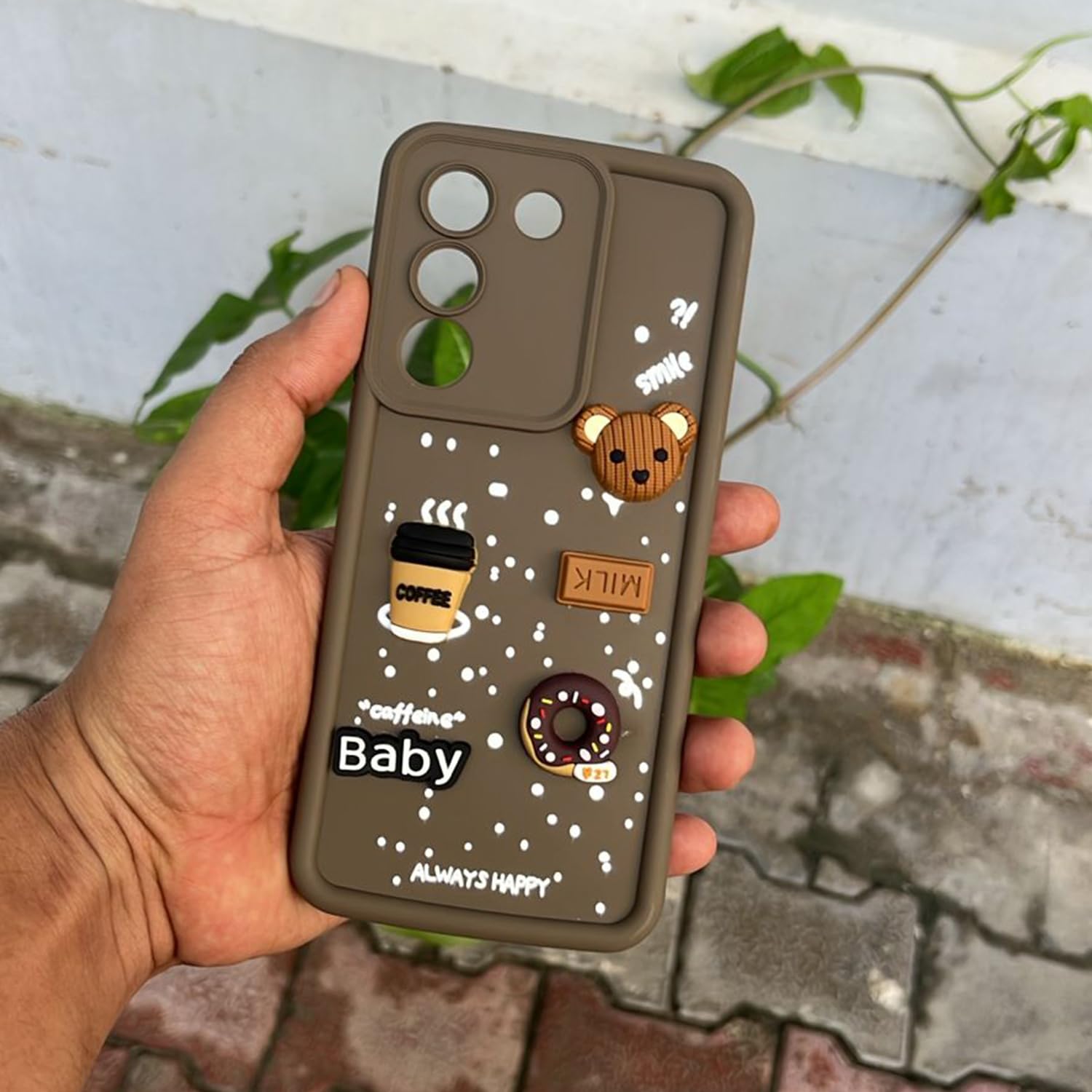 Brown Silicone mobile back cover for Vivo Y200 5G – Pikkme – photo 7