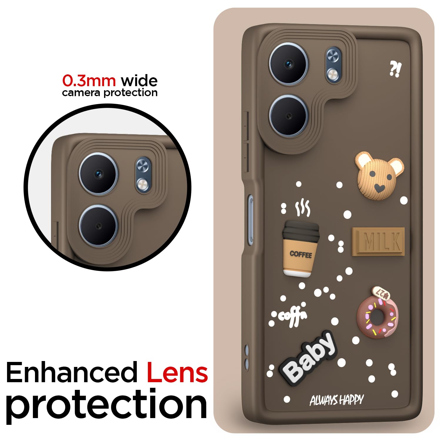 Oppo A5x back cover in brown by Pikkme – photo 5