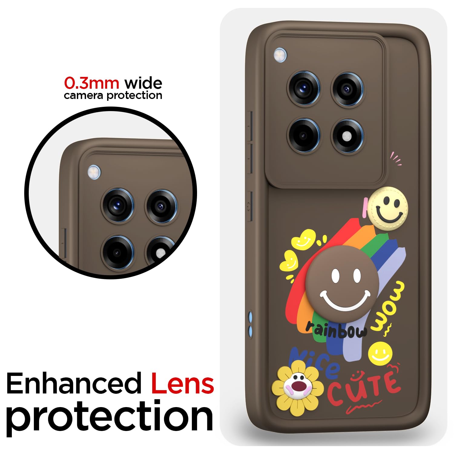 Pikkme OnePlus 12R 5G Soft Silicone brown back cover – photo 5
