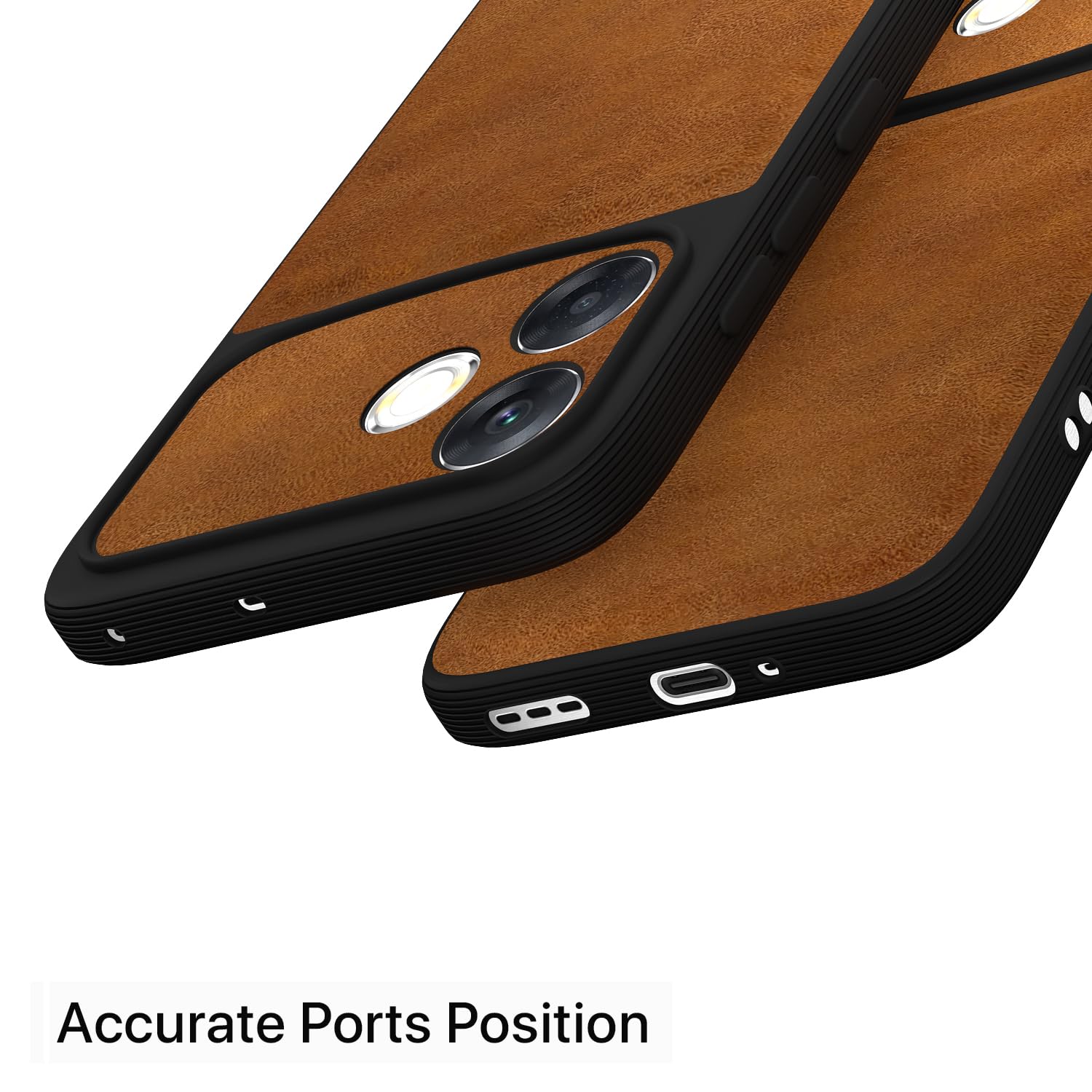 Oppo F33 Pro 5G Leather back cover in brown by Pikkme – photo 4