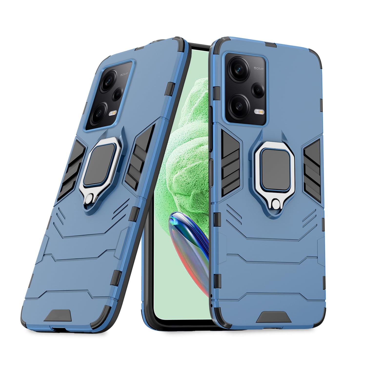 Pikkme blue D5 Tough Armor back cover for Poco X5/Redmi Note 12 5G