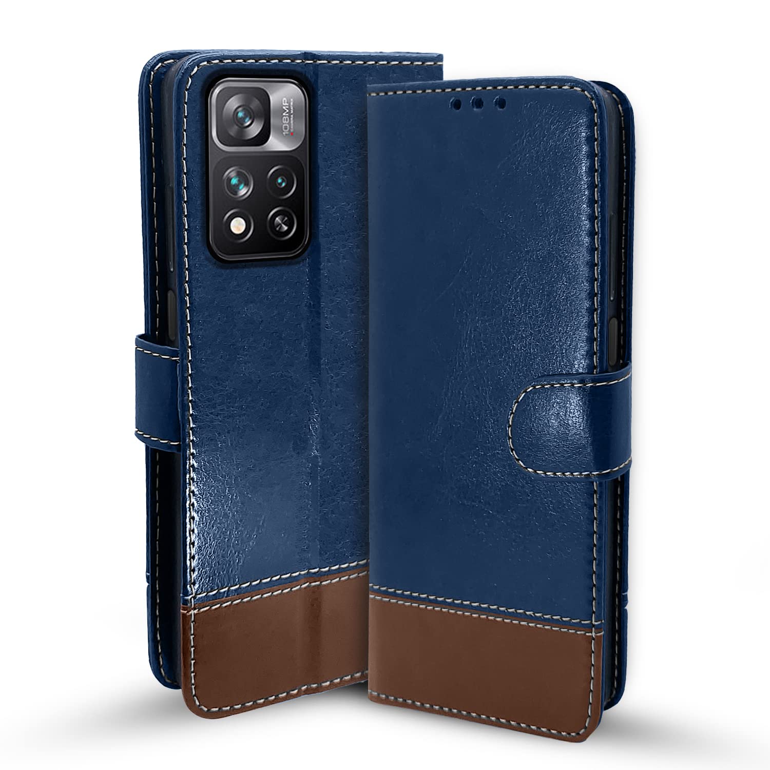 Blue & brown flip cover for Mi 11i 5G/11i – Pikkme