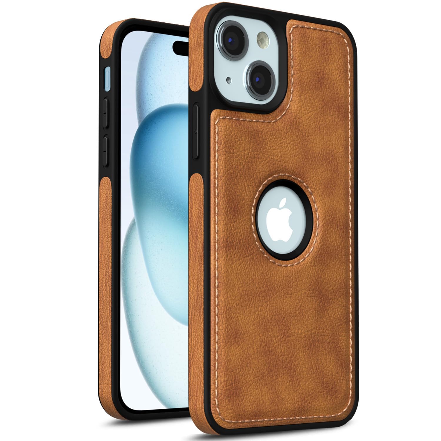 Pikkme brown mobile back cover for iPhone 15