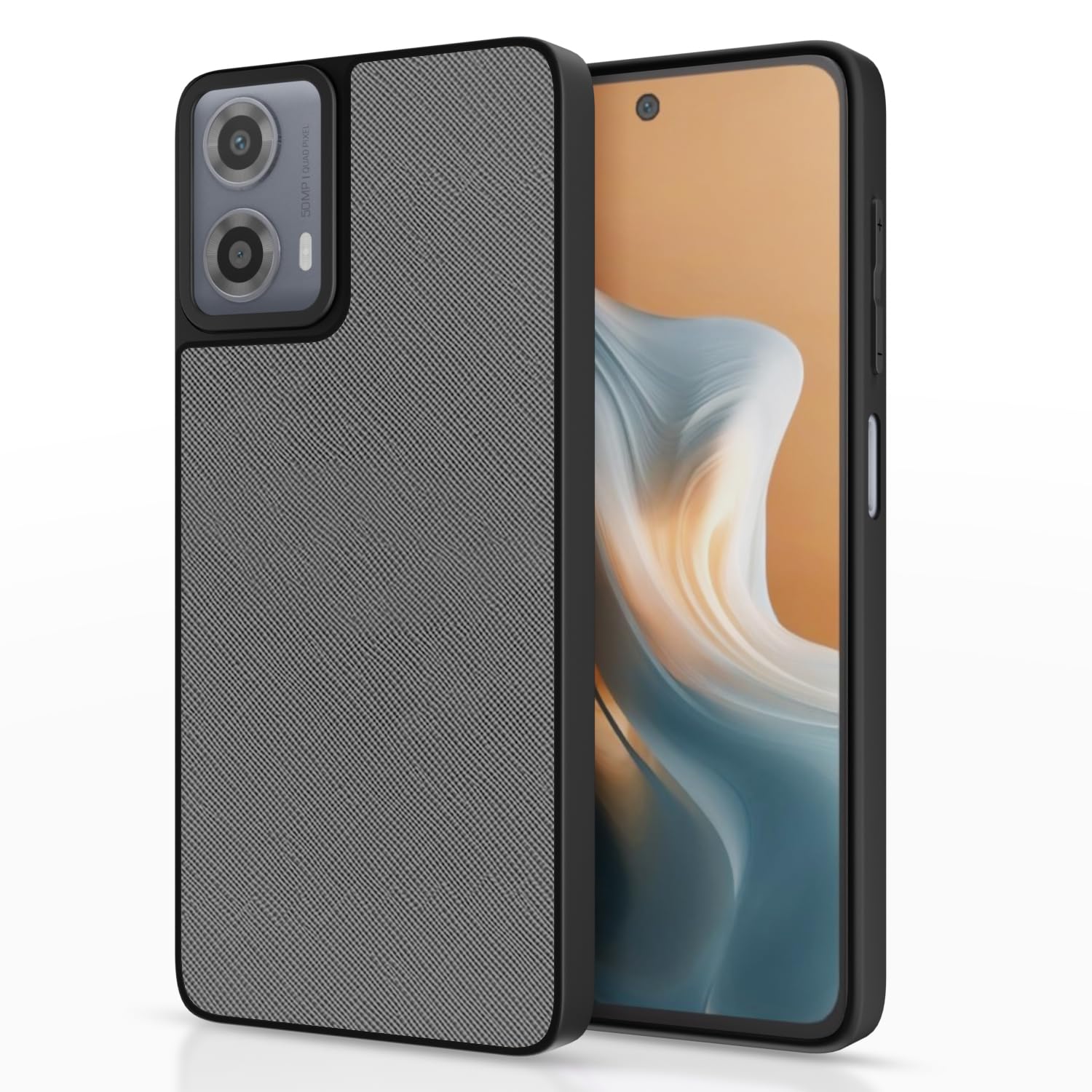 Moto G34/G45 5G phone cover in grey by Pikkme