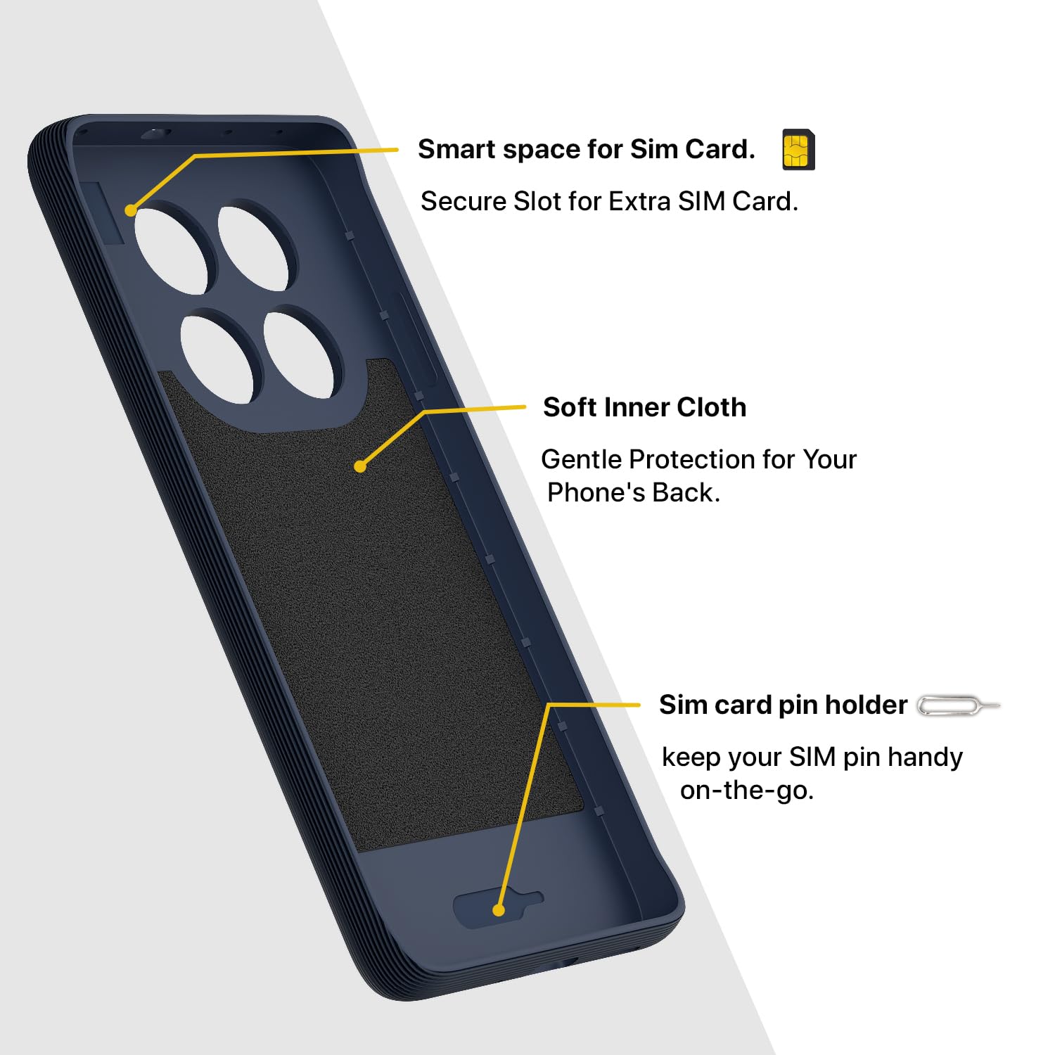 Pikkme Redmi Note 14 Pro 5G Gencase Back Cover (Blue)