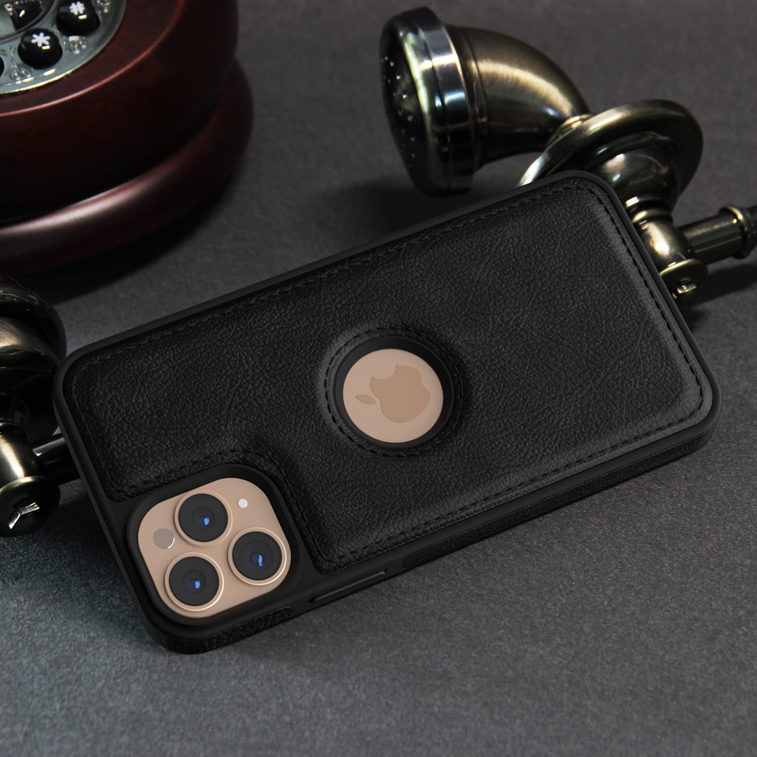 Pikkme iPhone 11 Pro Max Flexible Pu Leather Back Cover | Black
