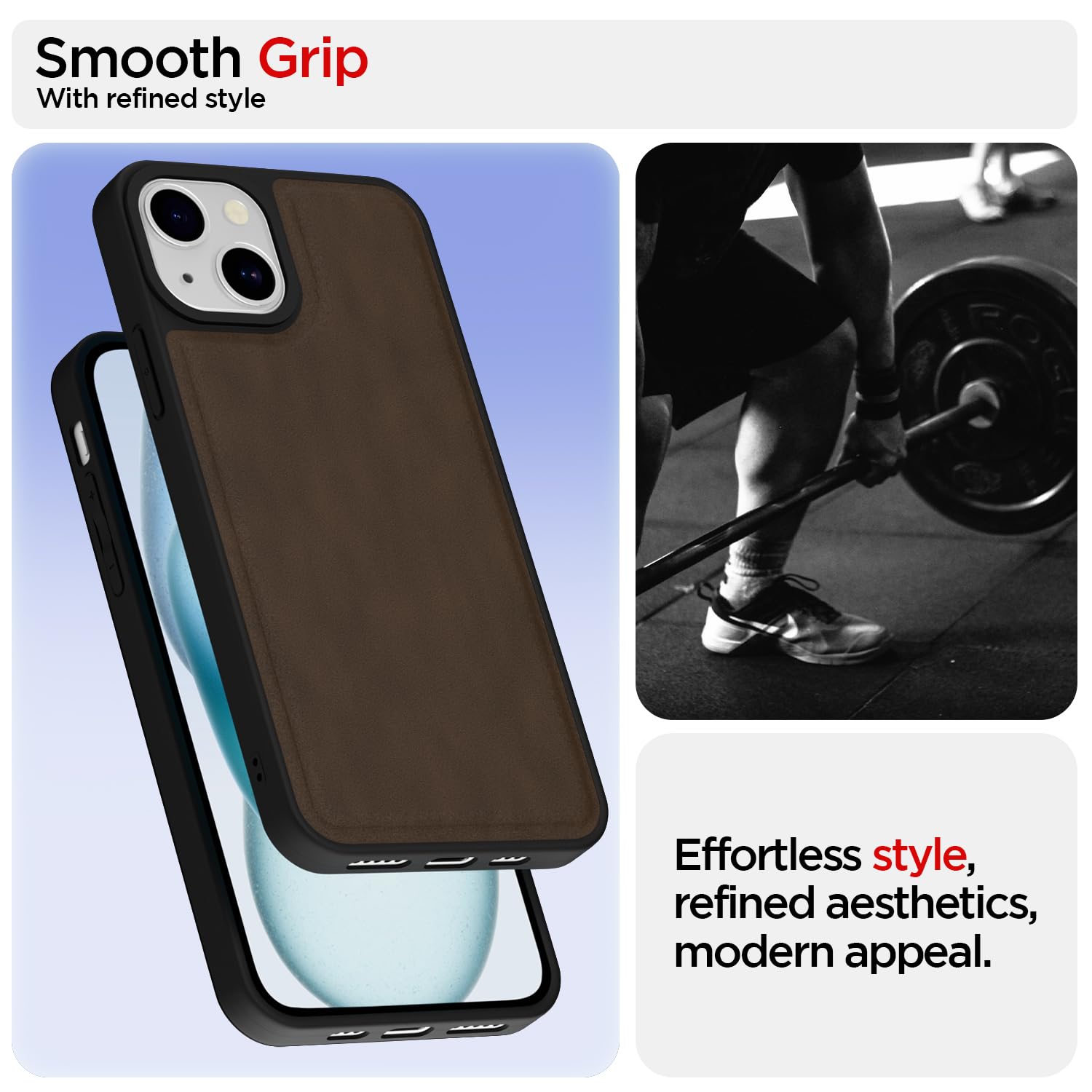 Pikkme brown Leather mobile back cover for iPhone 15 – photo 3