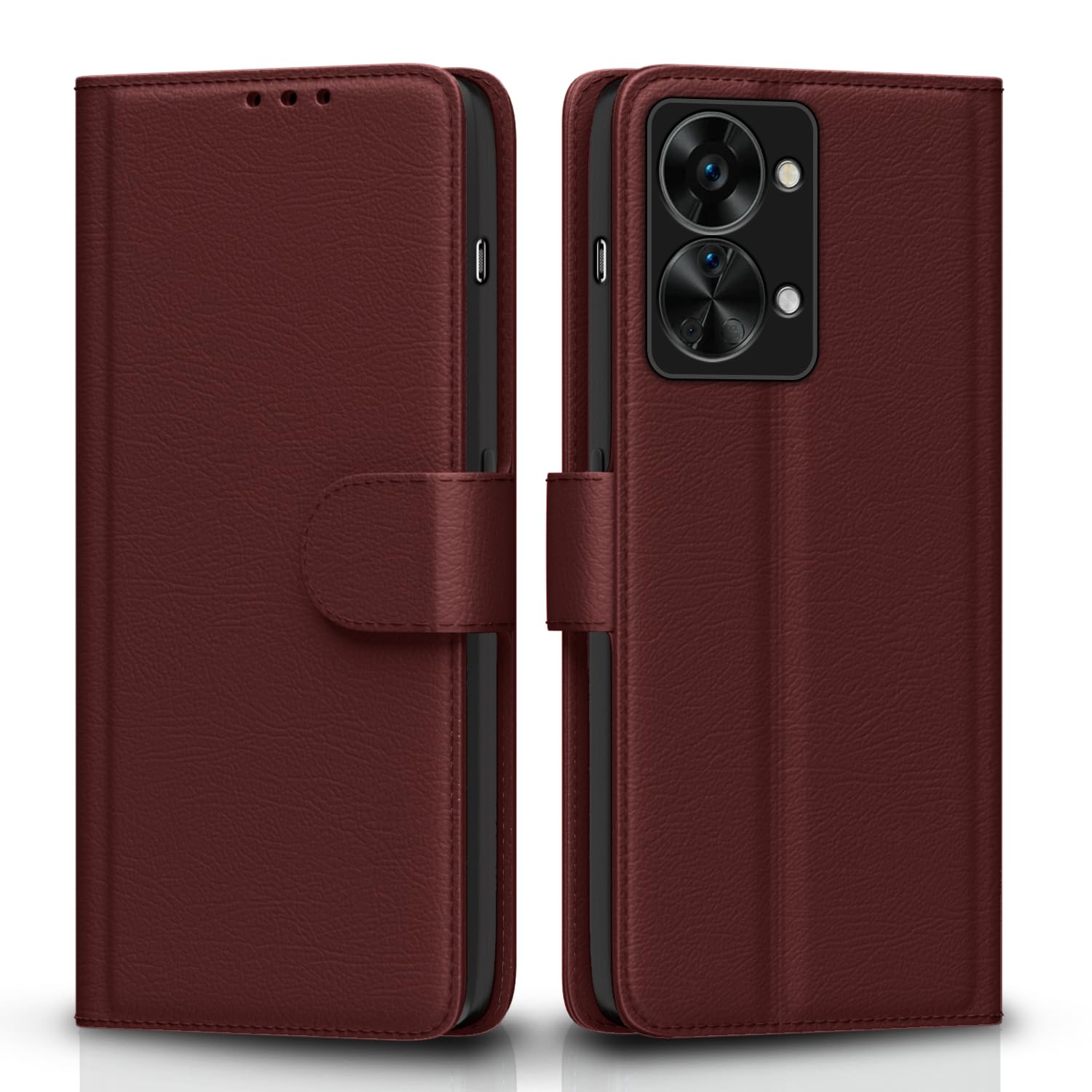 Pikkme OnePlus Nord 2T 5G brown wallet flip cover