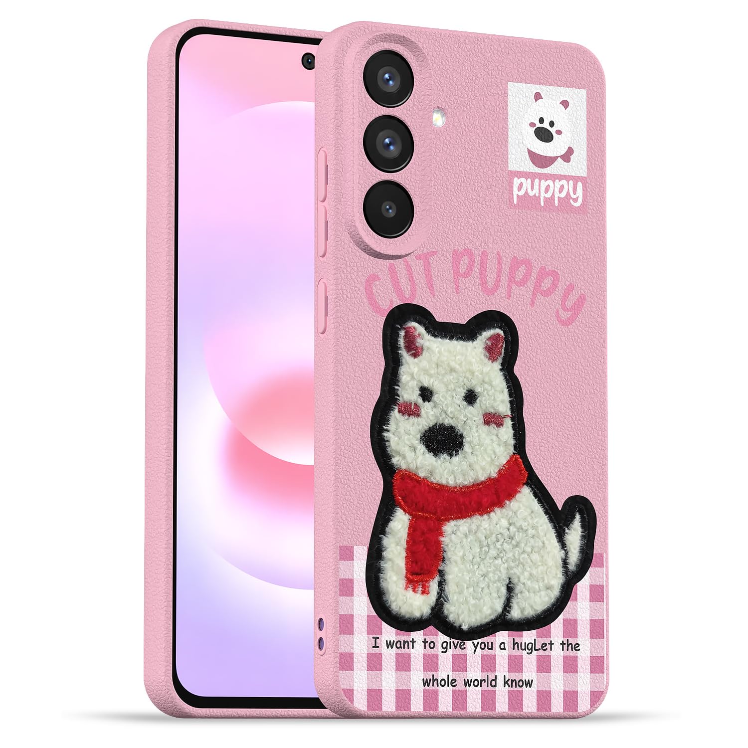Pink Plush Patch phone cover for Samsung A37 5G – Pikkme