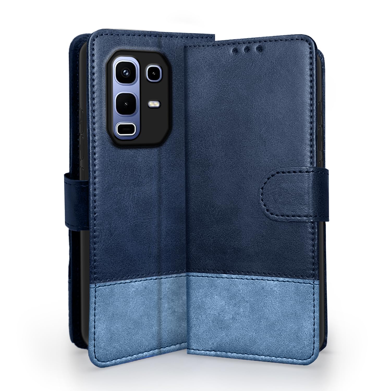 Pikkme navy & light blue Magnetic mobile flip cover for Infinix Note 50s 5G