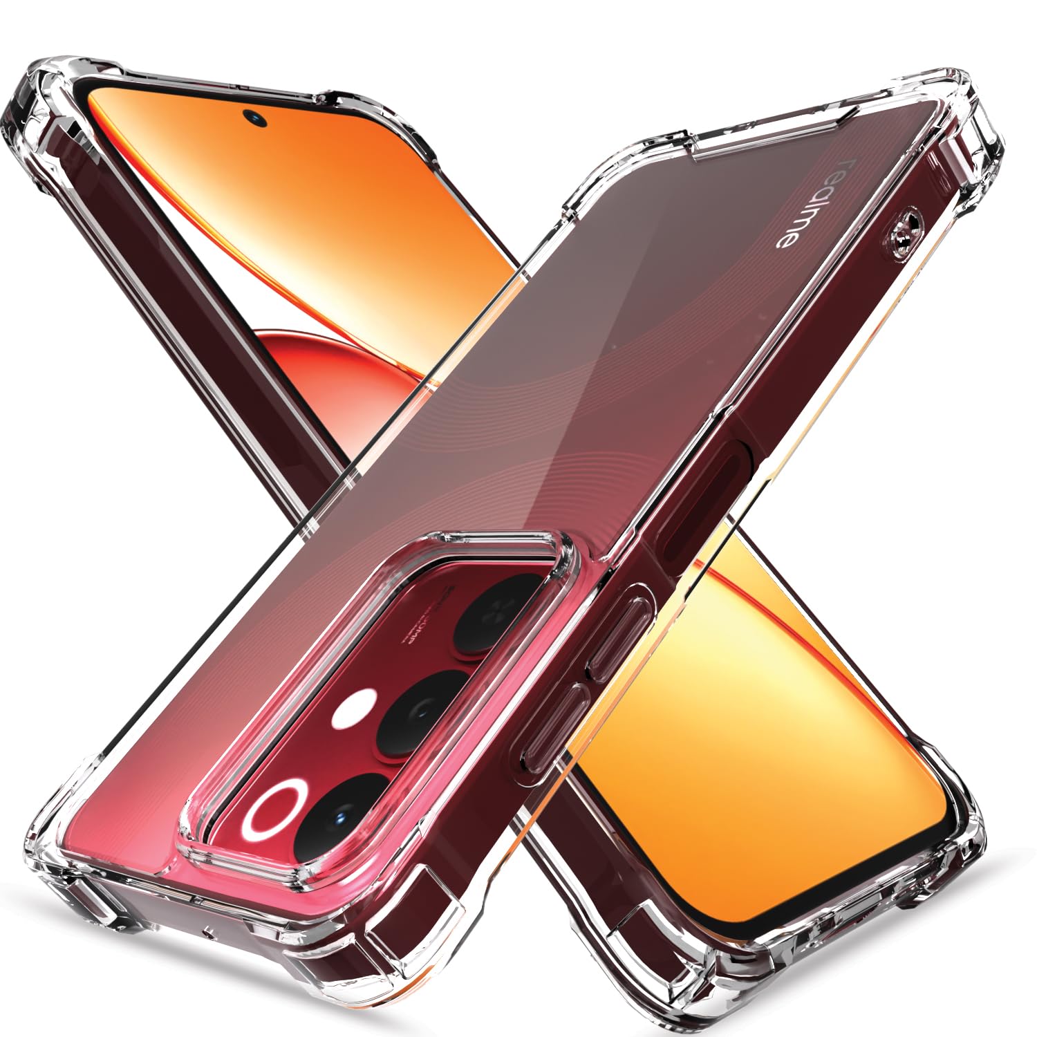Transparent Clear mobile back cover for Realme Narzo 90X/C85/15X 5G – Pikkme