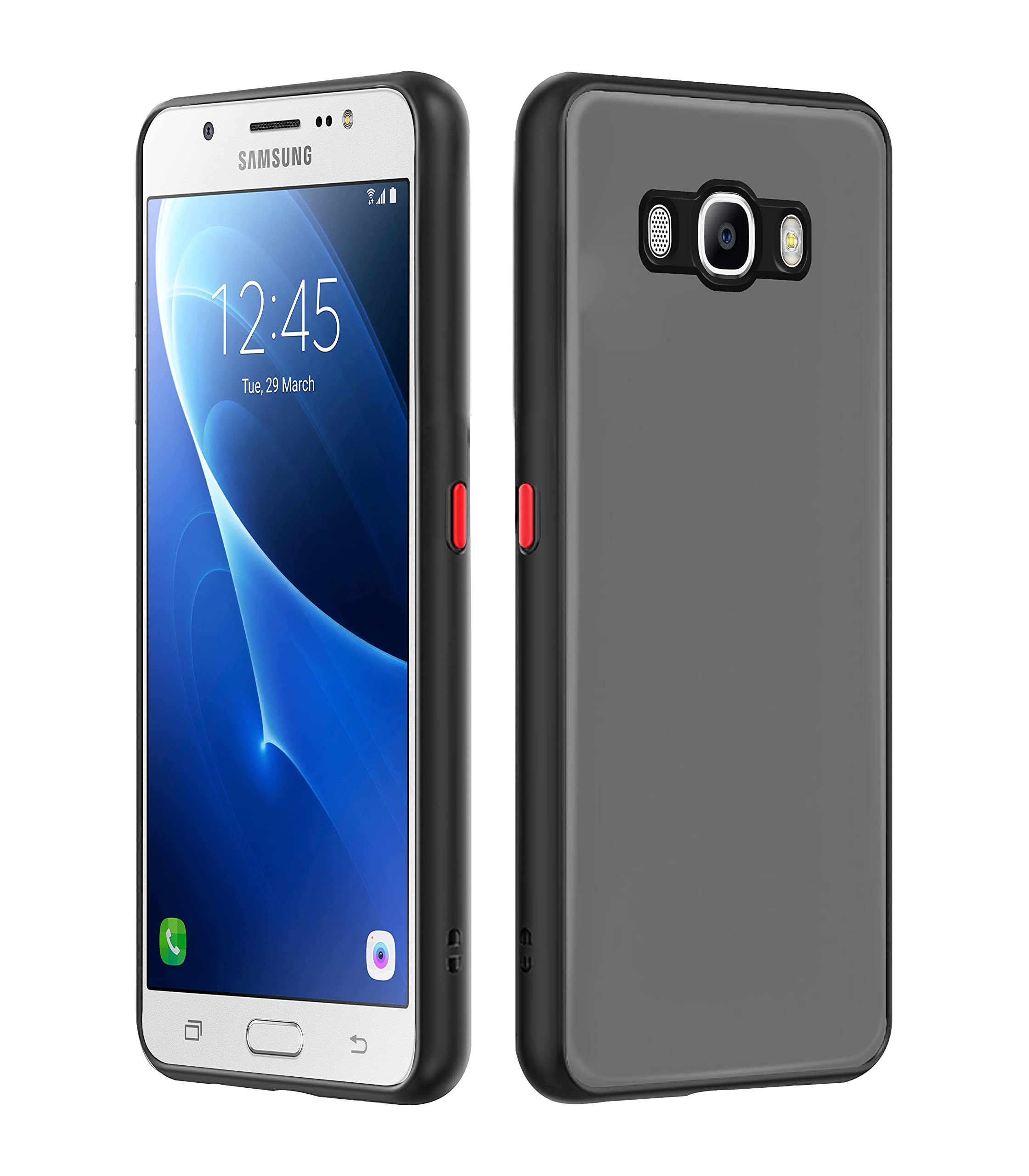 Samsung J7 2016 phone cover in black by Pikkme