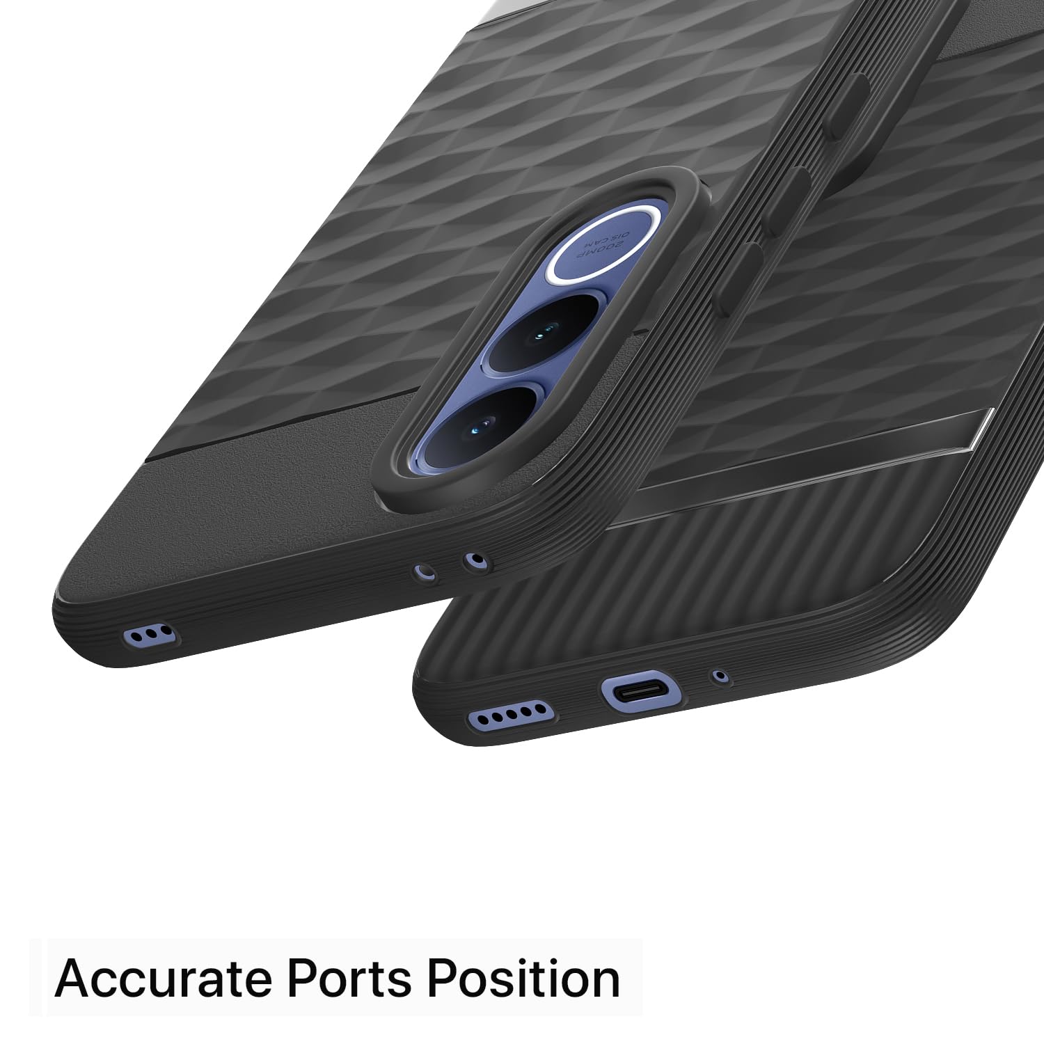 Vivo V70 FE 5G Silicone mobile back cover in black by Pikkme – photo 4