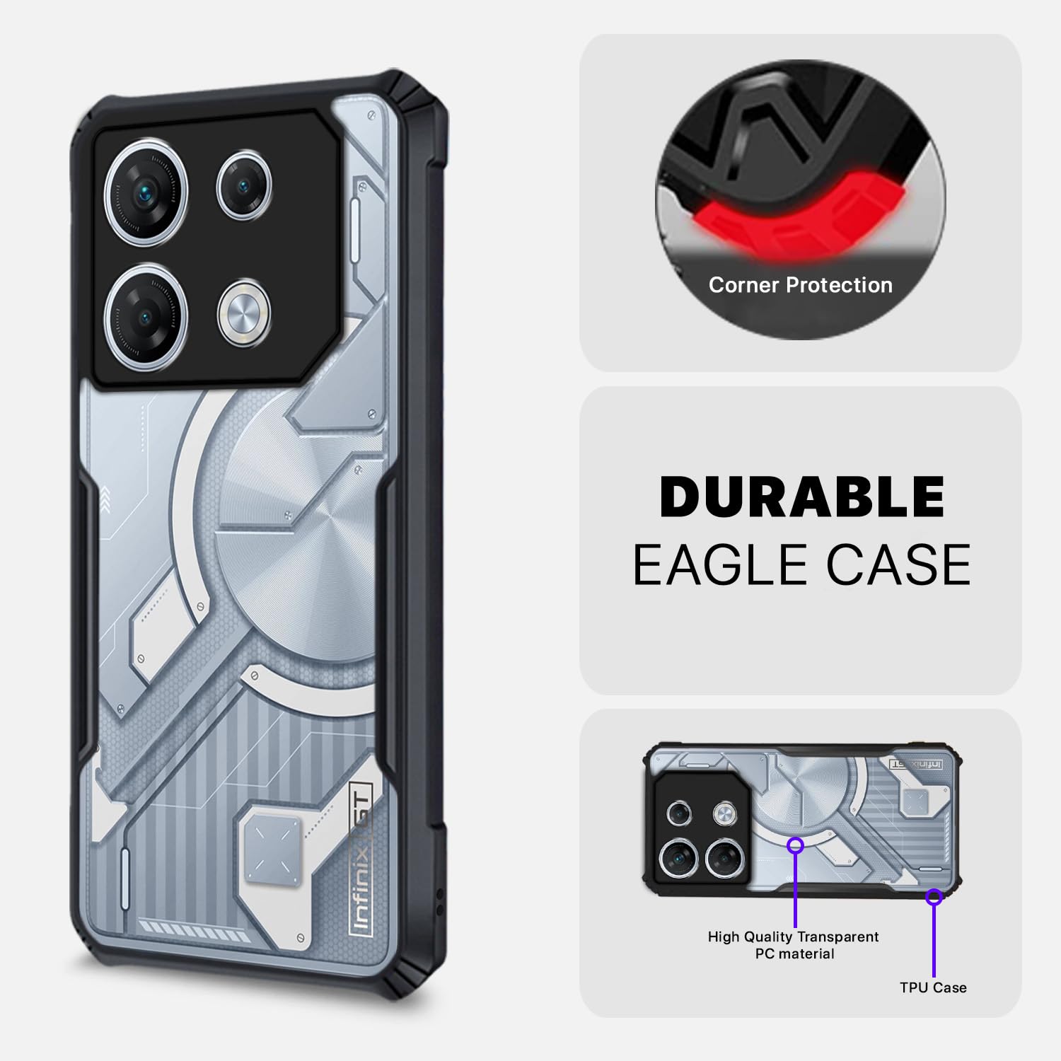 Pikkme Infinix Hybrid black mobile cover – photo 5