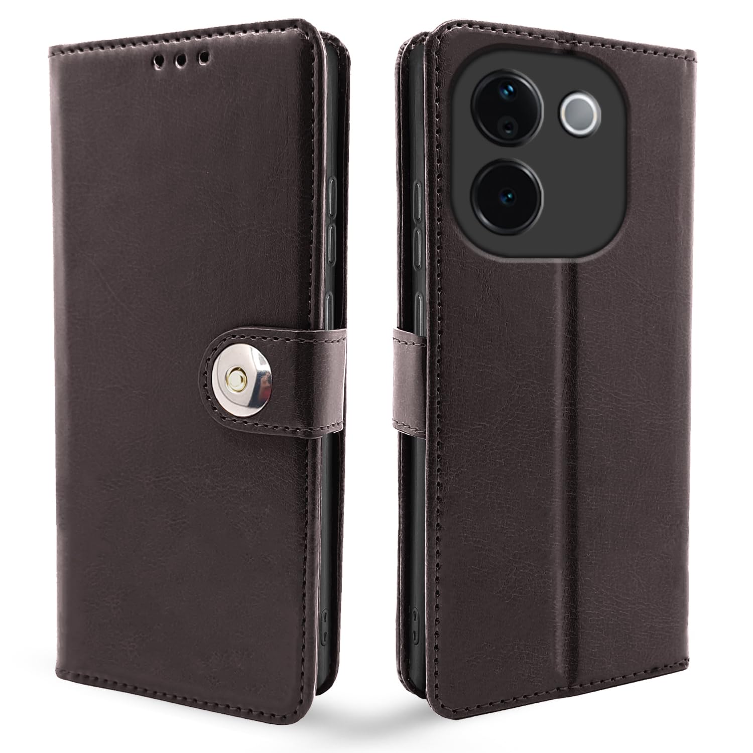 Pikkme coffee flip cover for Vivo T3 Pro/iQOO Z9s Pro 5G