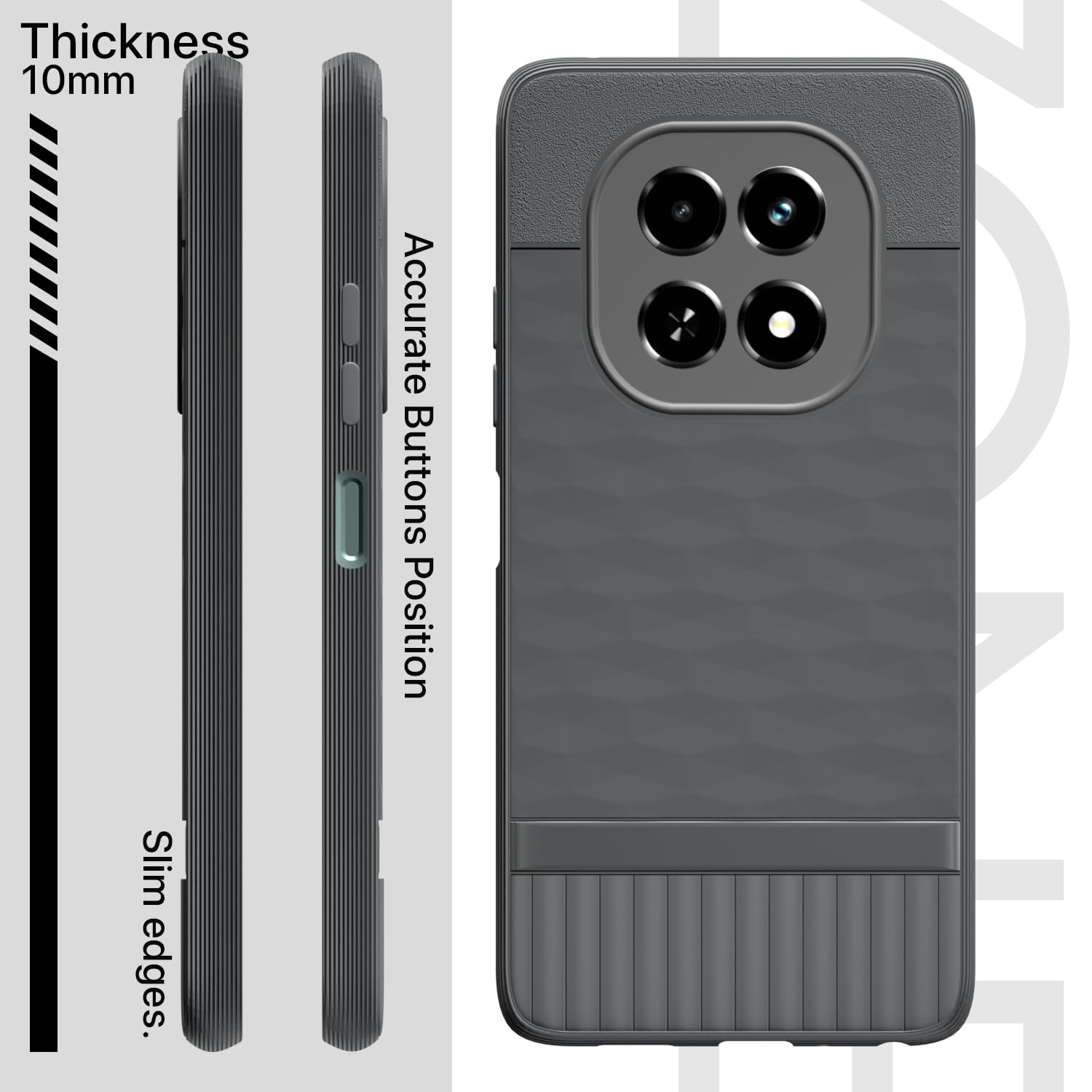 Pikkme Realme C63 5G Gencase Back Cover (Grey)